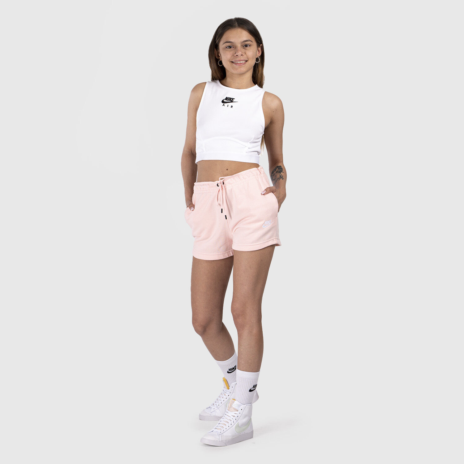 Women's nike sportswear essential french terry shorts yellow new arrivals
