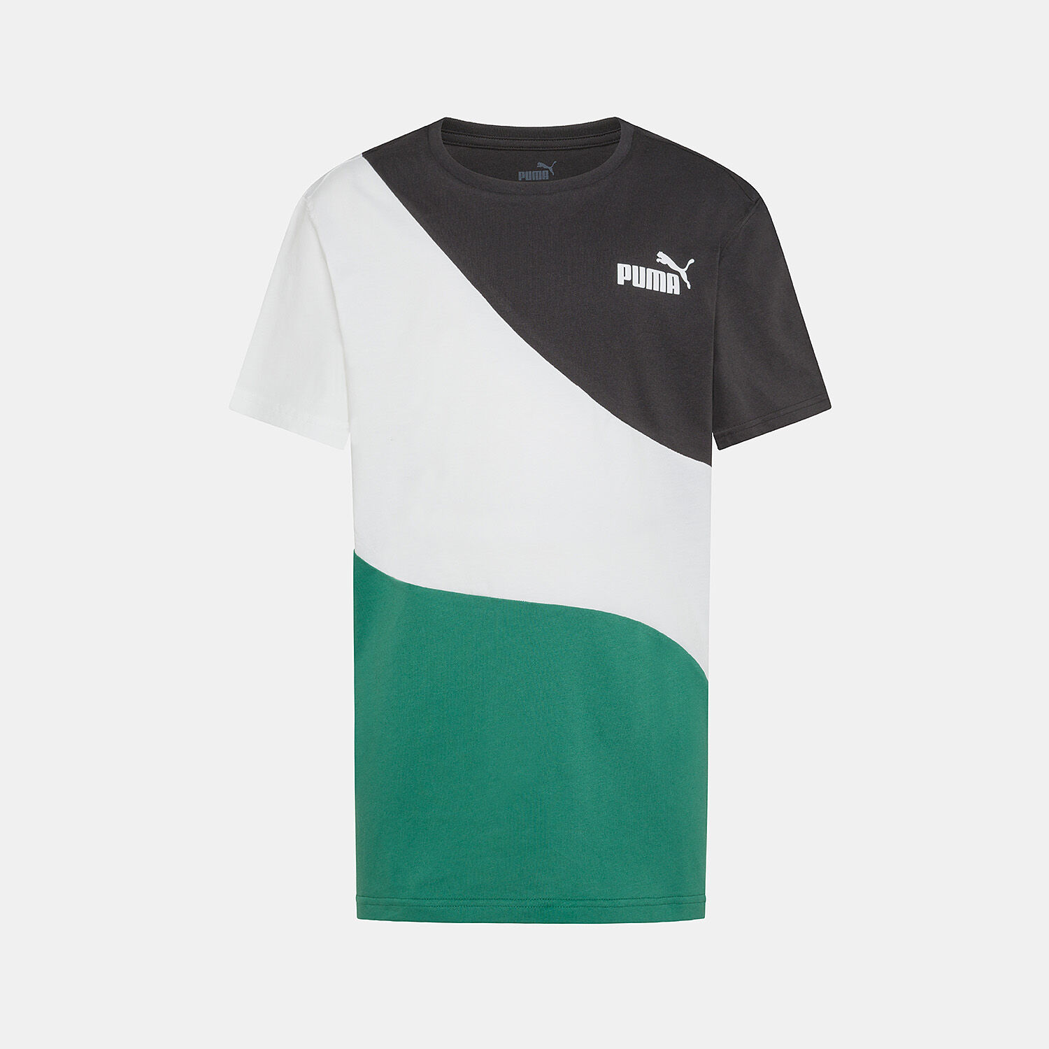 Puma Power Cat T shirt black green and white AW LAB