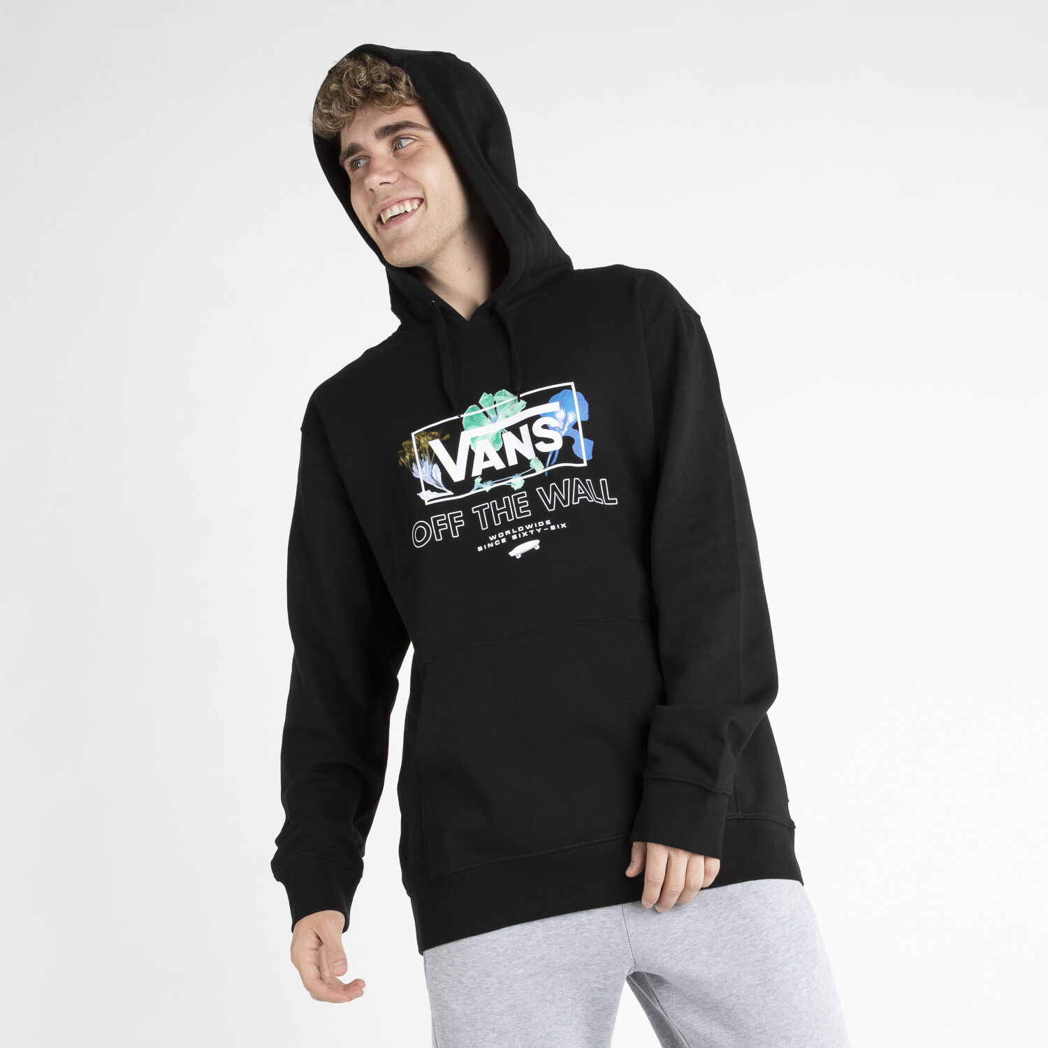 VANS PRESSED FLORAL HOODIE black AW LAB