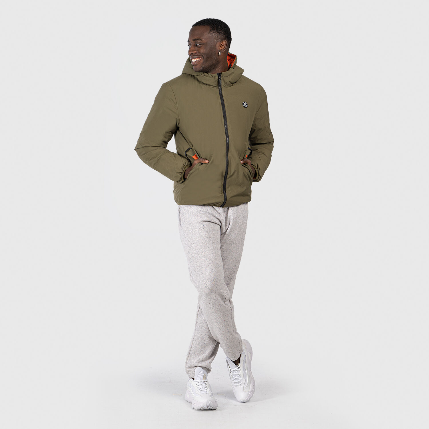VRL Down Reversible Jacket green and orange AW LAB