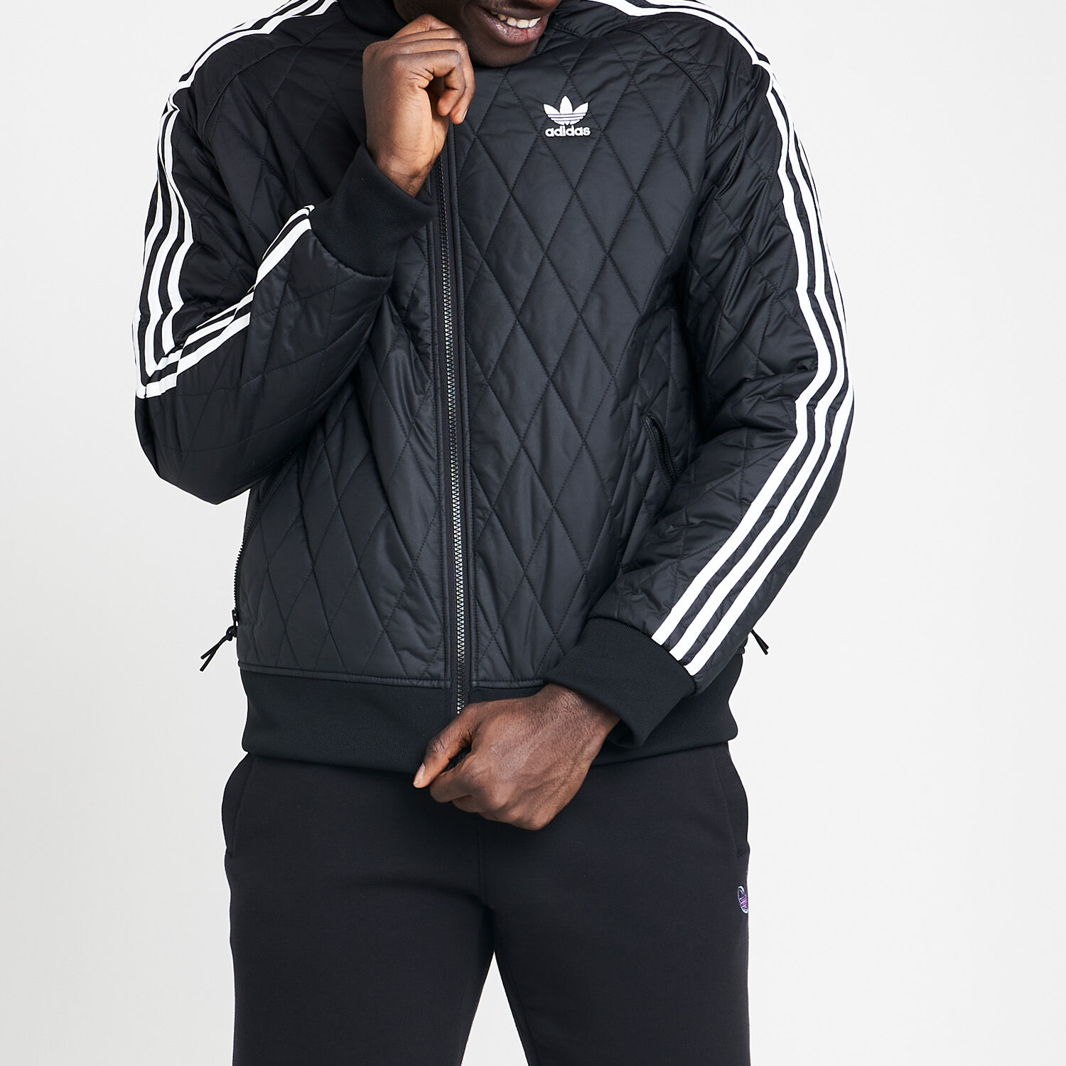 Adidas quilted track jacket hot sale