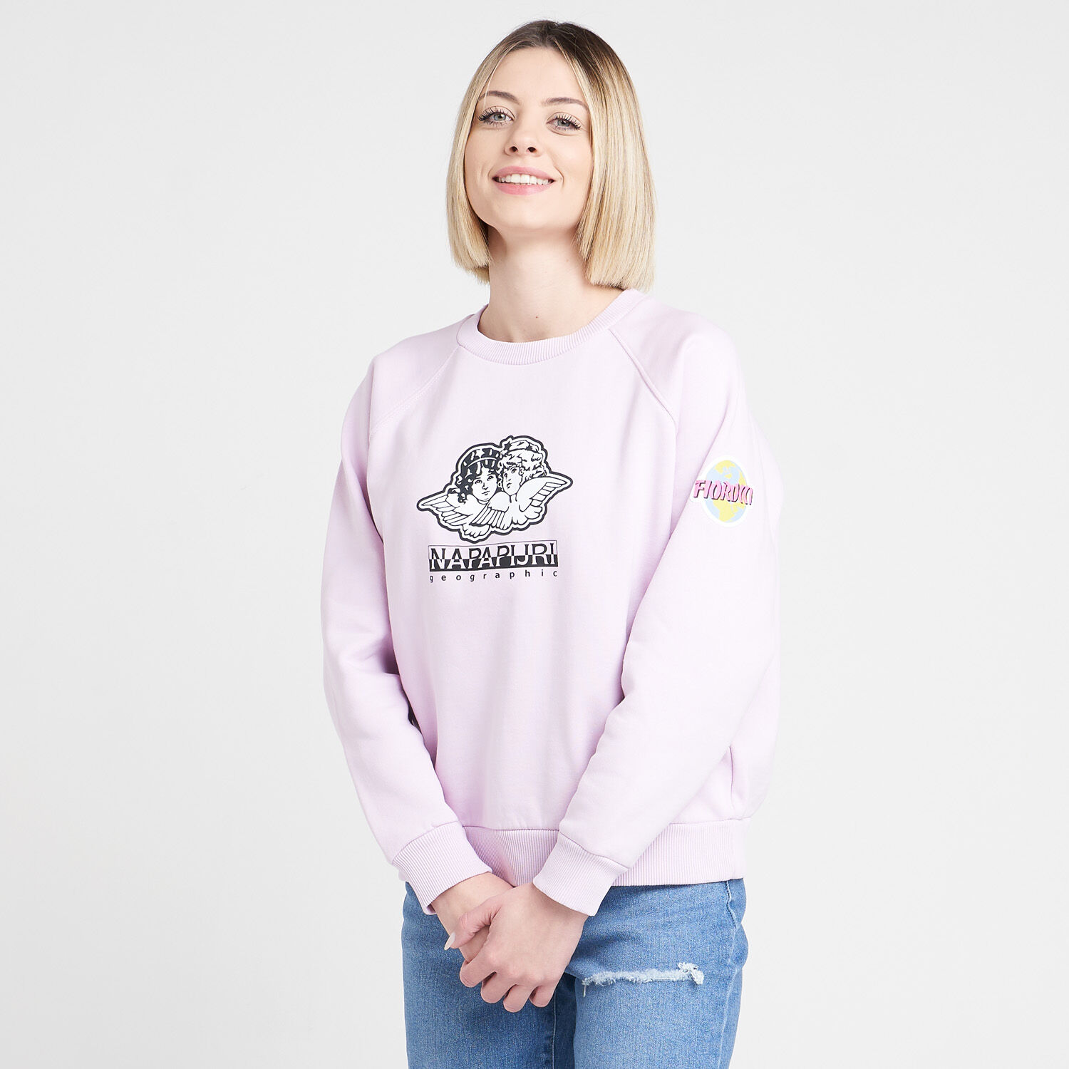Napapijri large logo deals crew sweatshirt