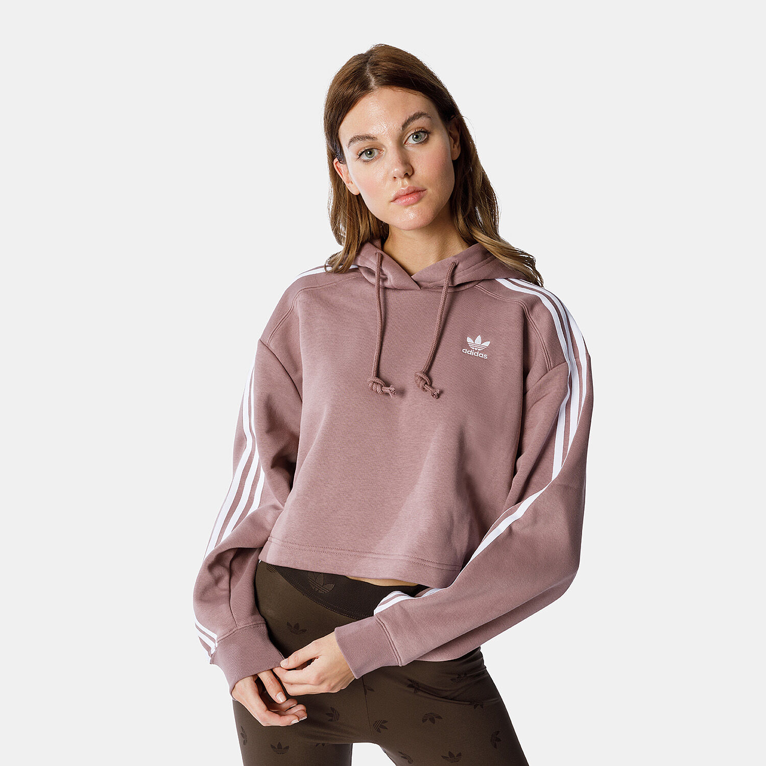 adidas Adicolor Classics Crop Sweatshirt pink and white AW LAB