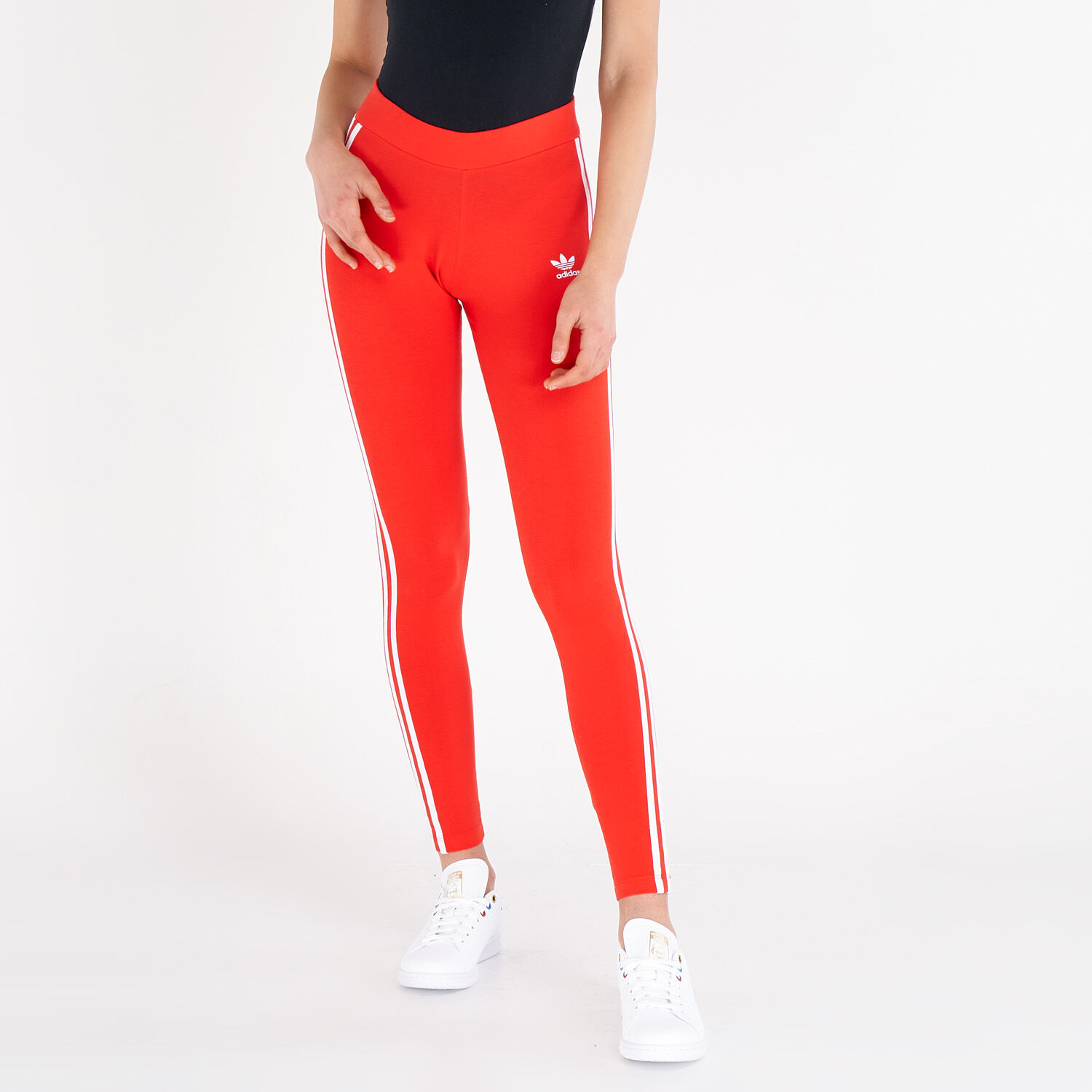 Adidas 3 stripe store pineapple red leggings
