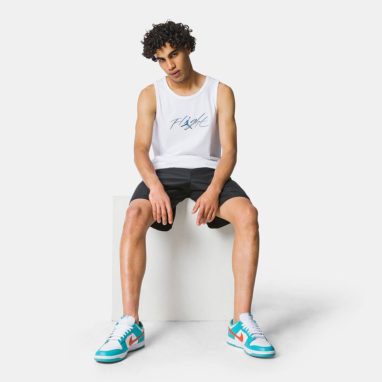 Jordan Flight Essentials white and blue tank top | AW LAB