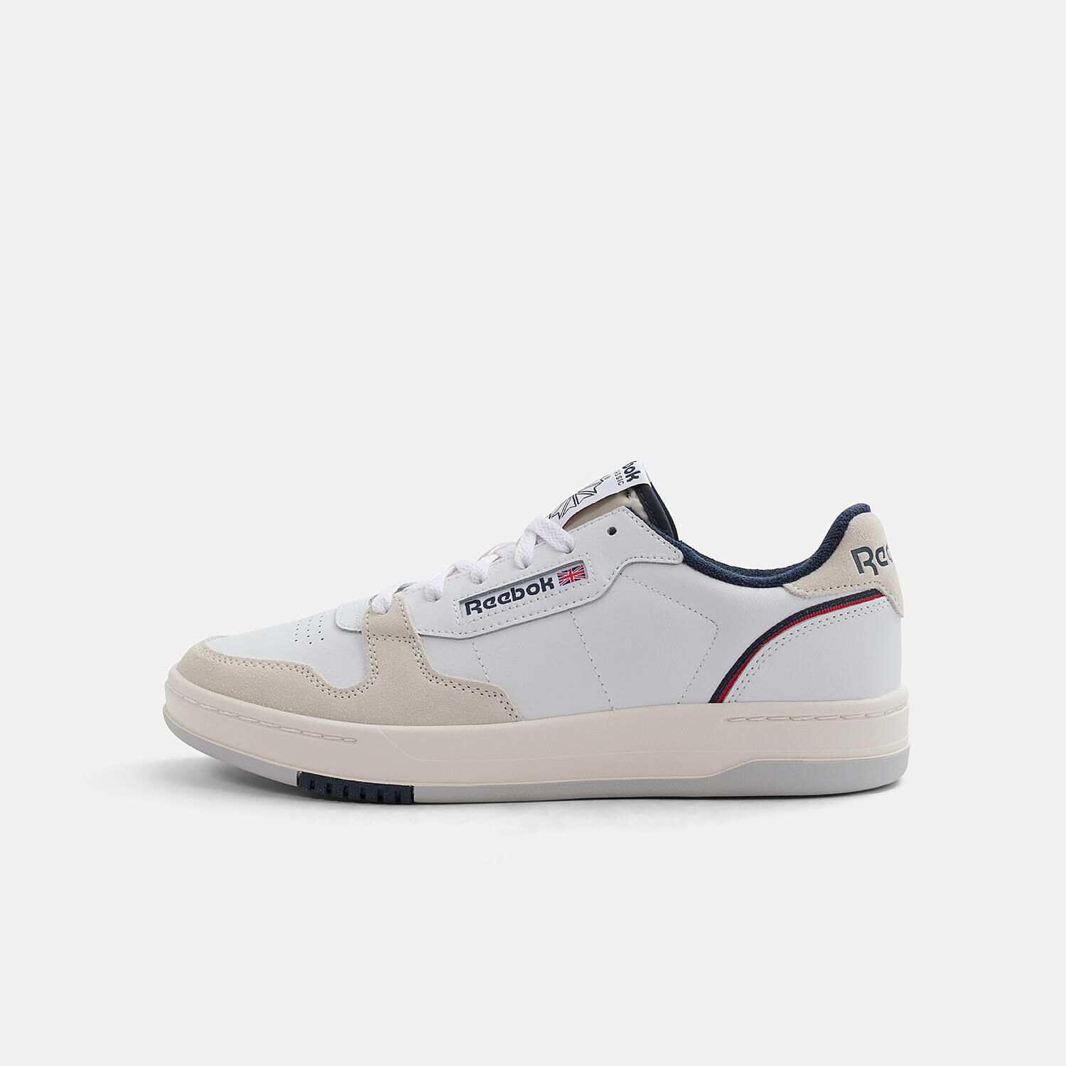 Reebok Phase Court in white blue and red AW LAB