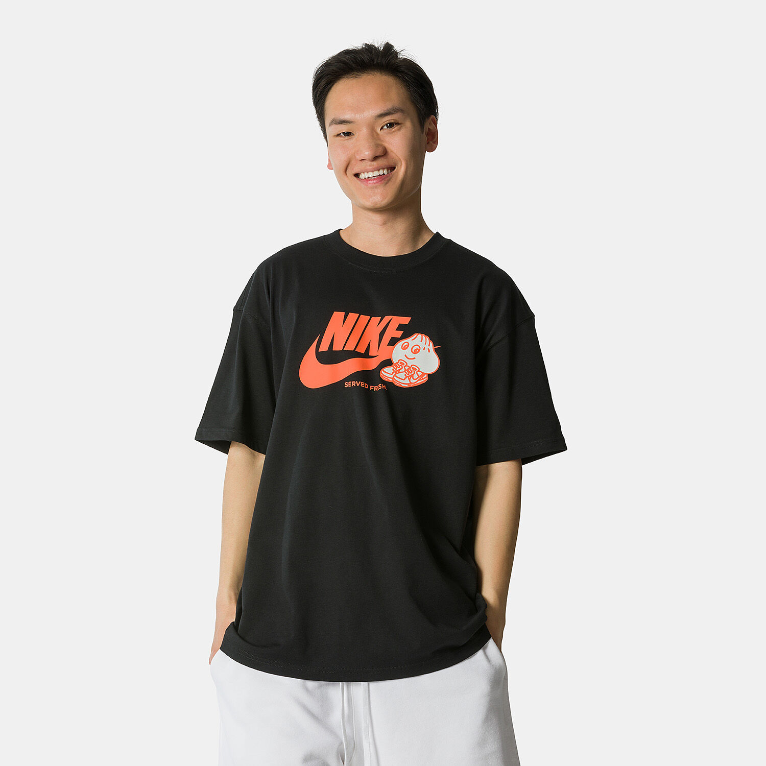 Nike Sportswear Max90 T shirt black and orange AW LAB
