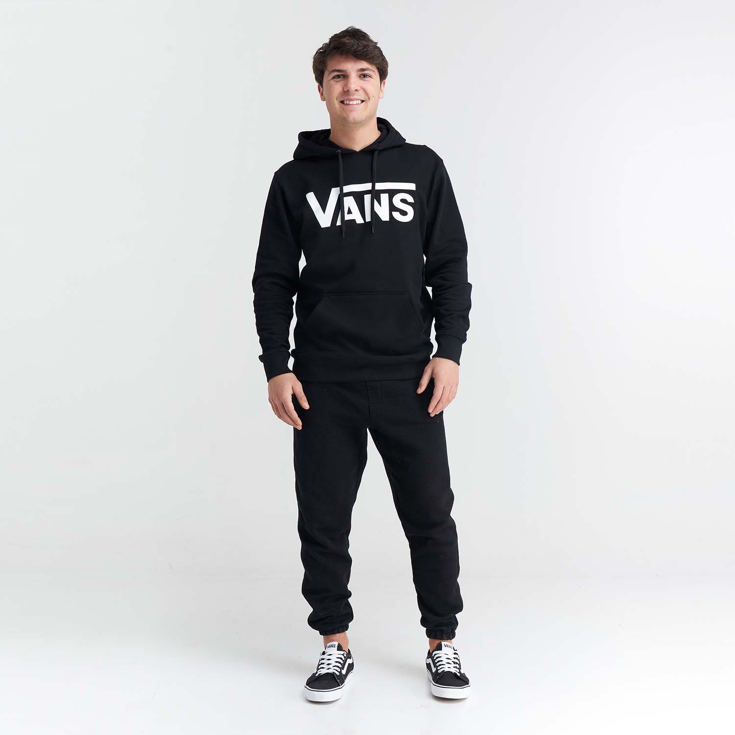 Vans classic hoodie black deals