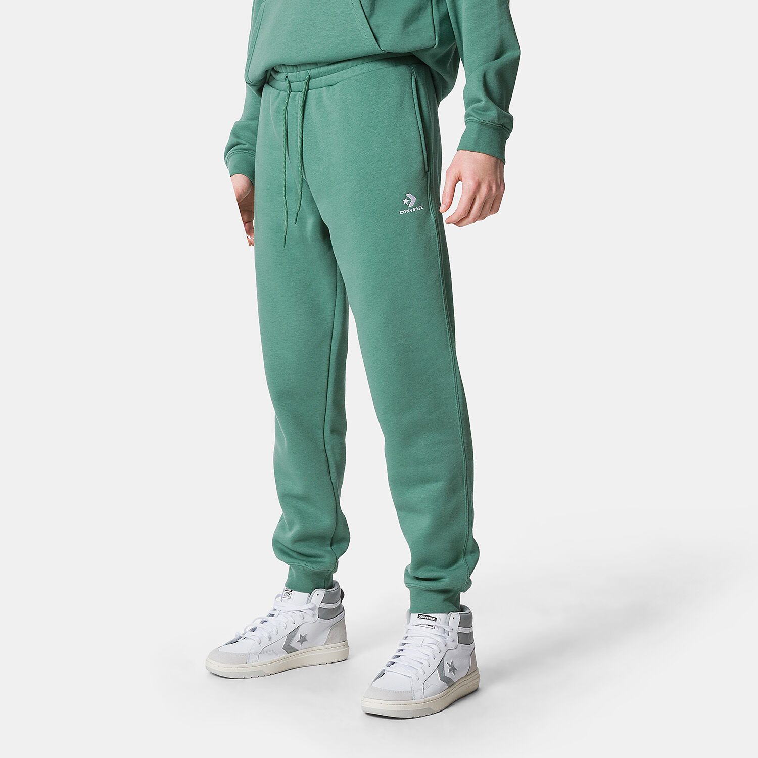 Pantaloni Converse Goto Embroidered Star Chevron verdi e bianchi