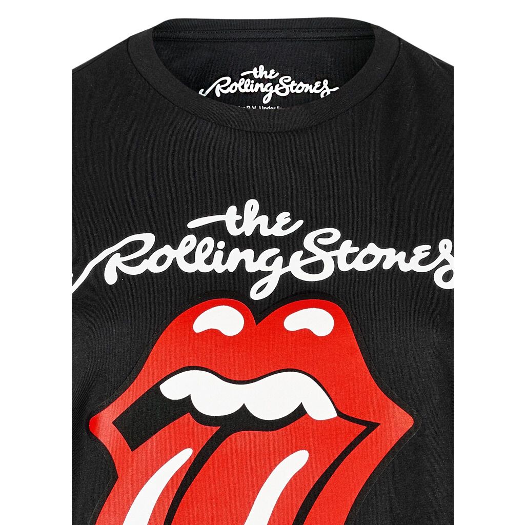 Camiseta negra rolling stones mujer store