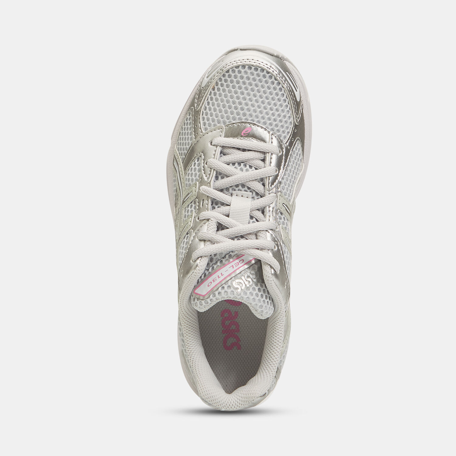 Gray and online pink asics