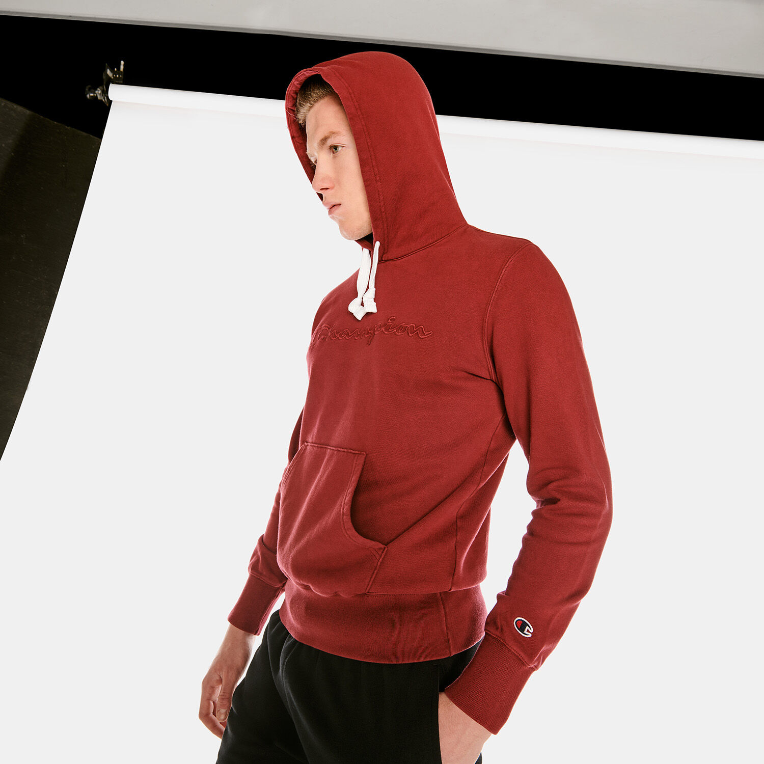 CHAMPION HOODIE red AW LAB