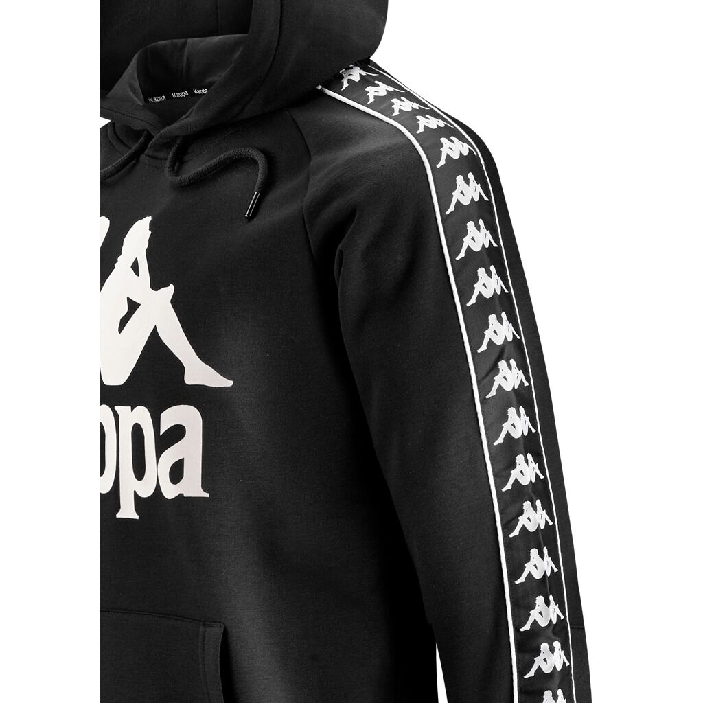 Kappa 222 Banda Hurtado black and white hoodie AW LAB