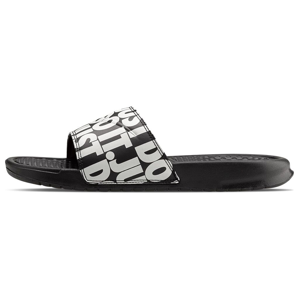 Nike Benassi Just Do It black and white shoes AW LAB