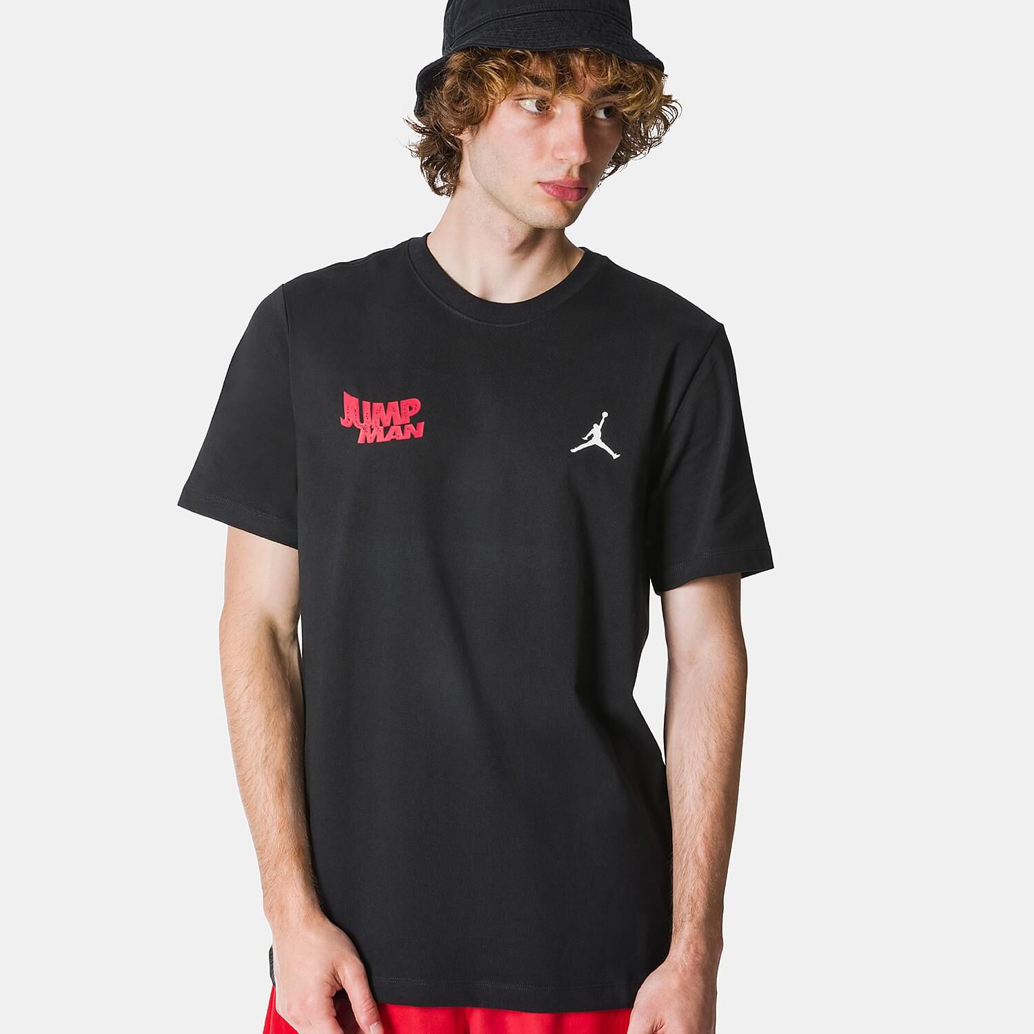 Jordan red and white shirt best sale