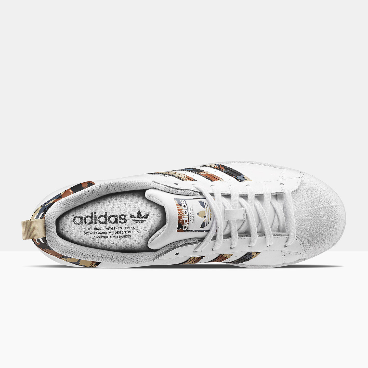 ADIDAS SUPERSTAR white and brown AW LAB