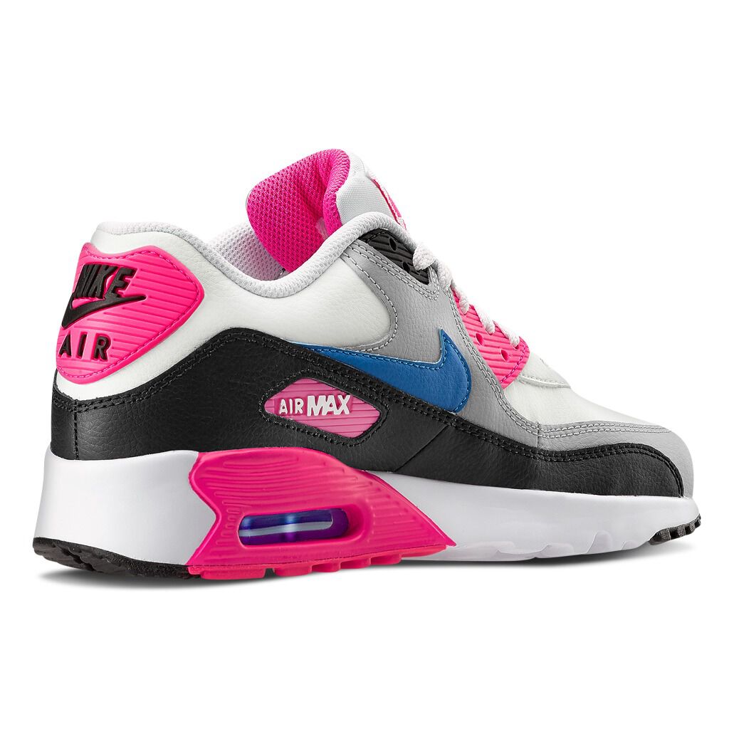 Nike Air Max 90 black white and pink leather shoes AW LAB