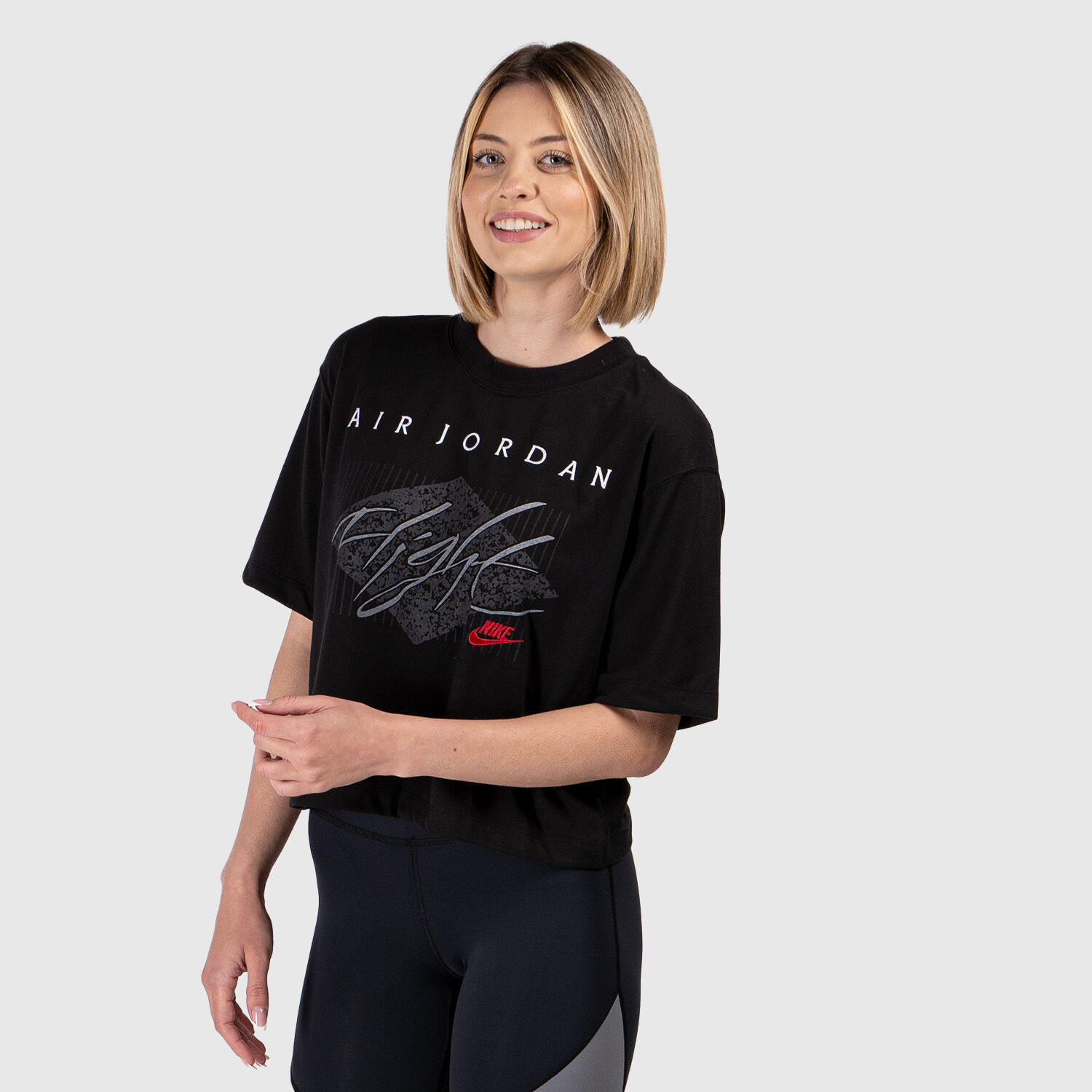 Jordan Essentials Flight 23 T shirt black white and red AW LAB