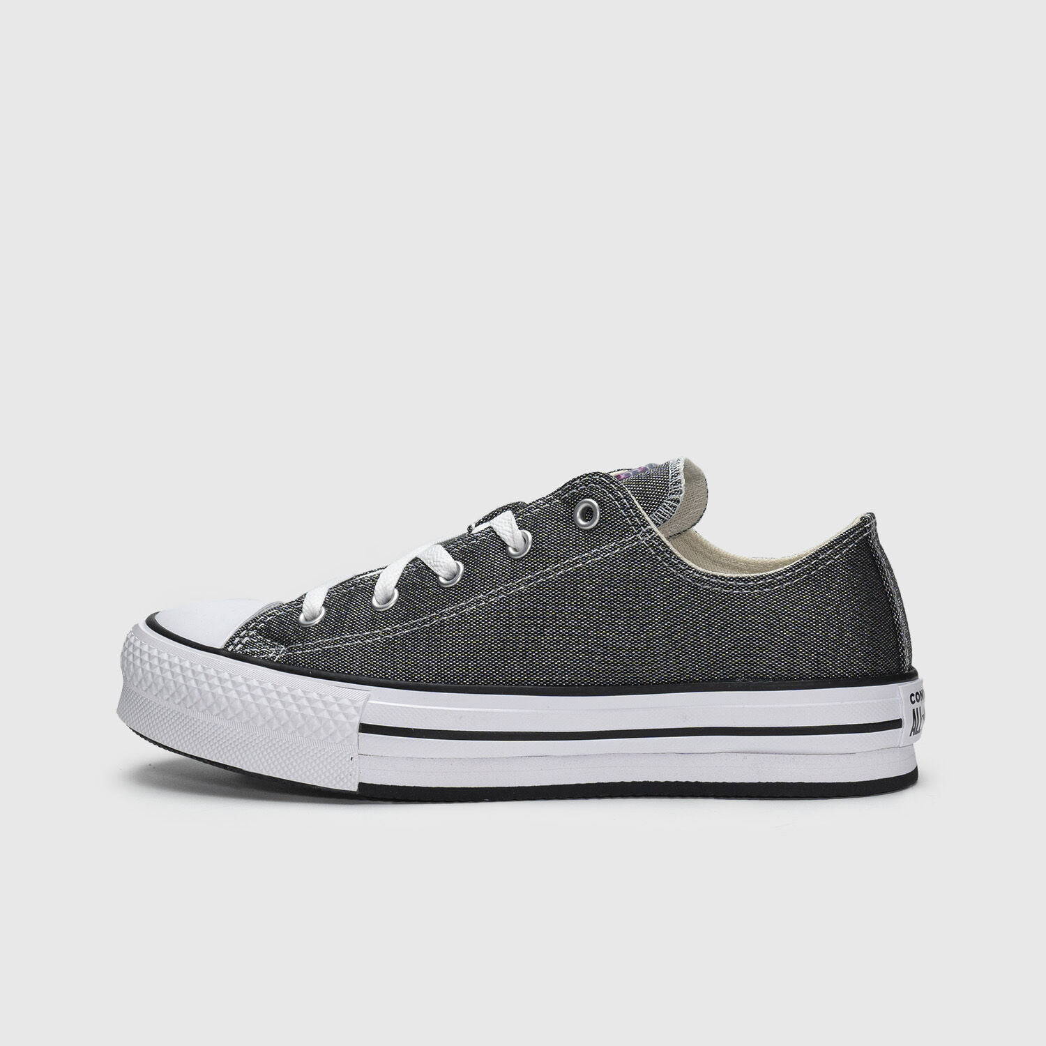 Grey sparkly converse discount
