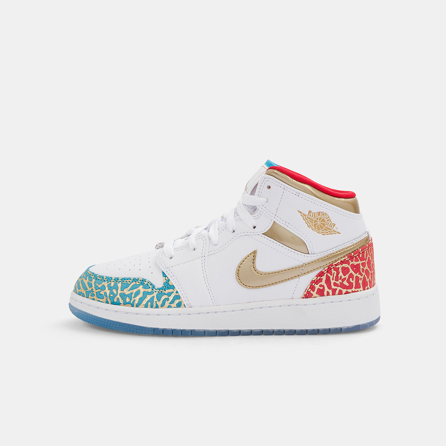 Air Jordan 1 Mid UNC to Chicago GS multicolor AW LAB