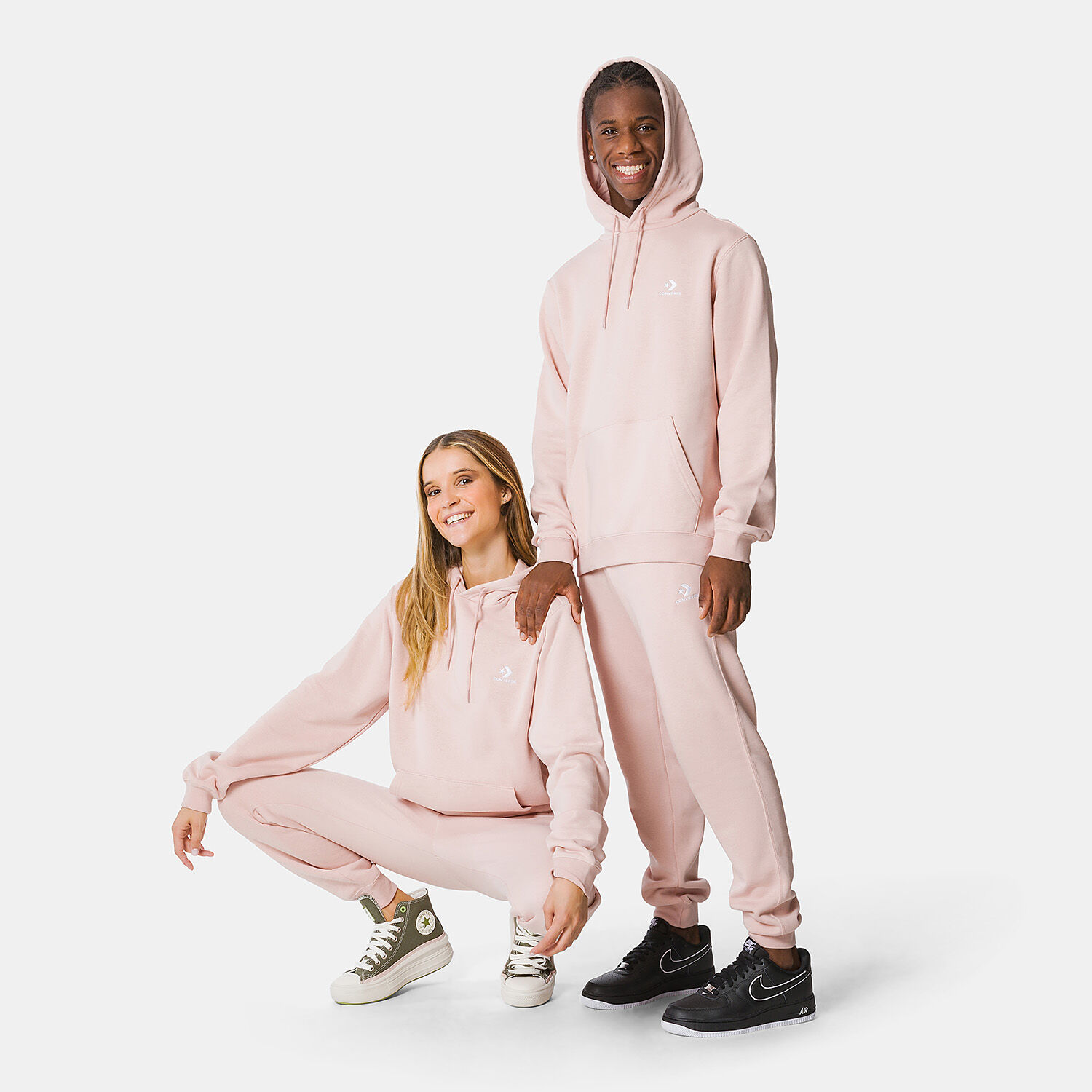 Pink converse sweatshirt sale