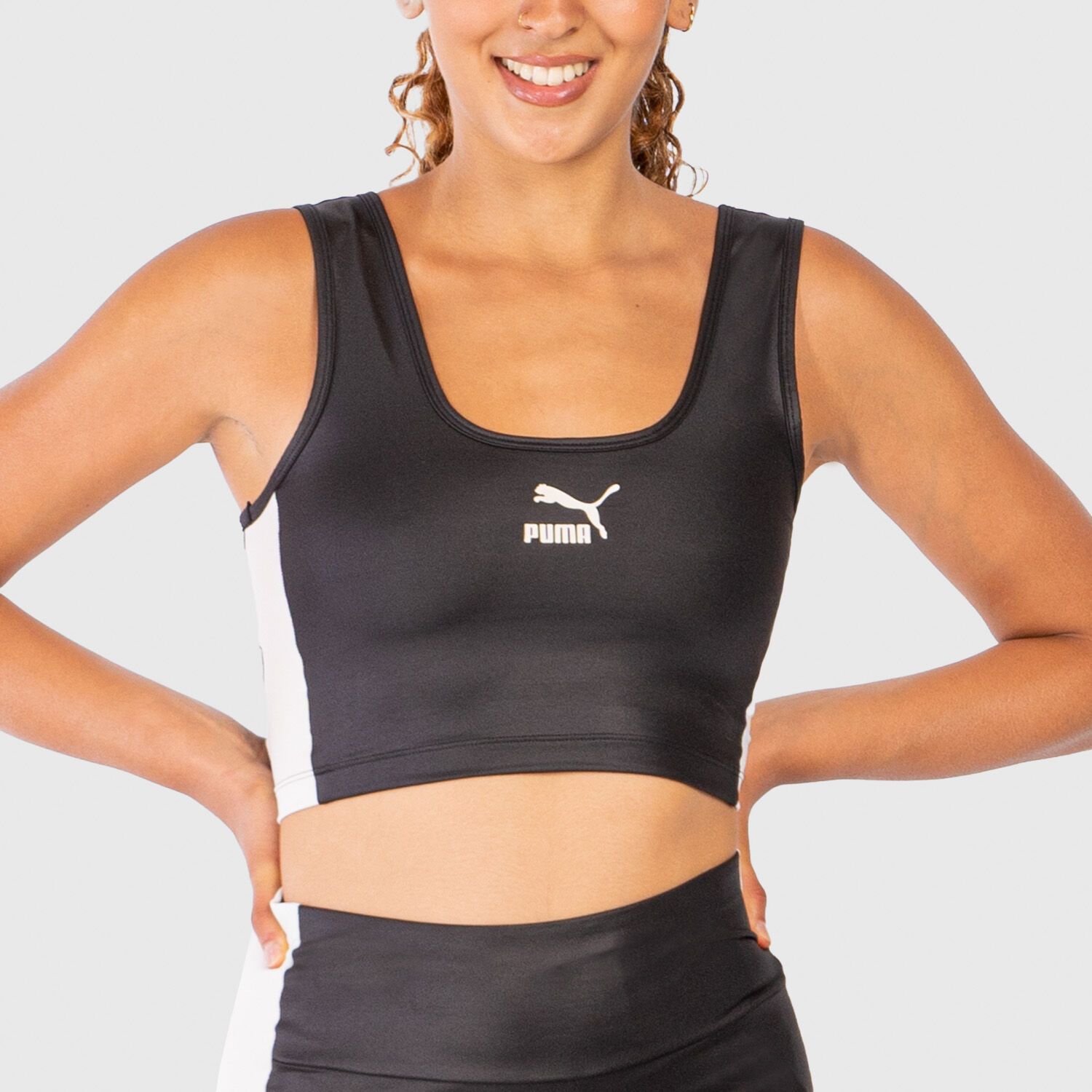 Puma black crop top hot sale