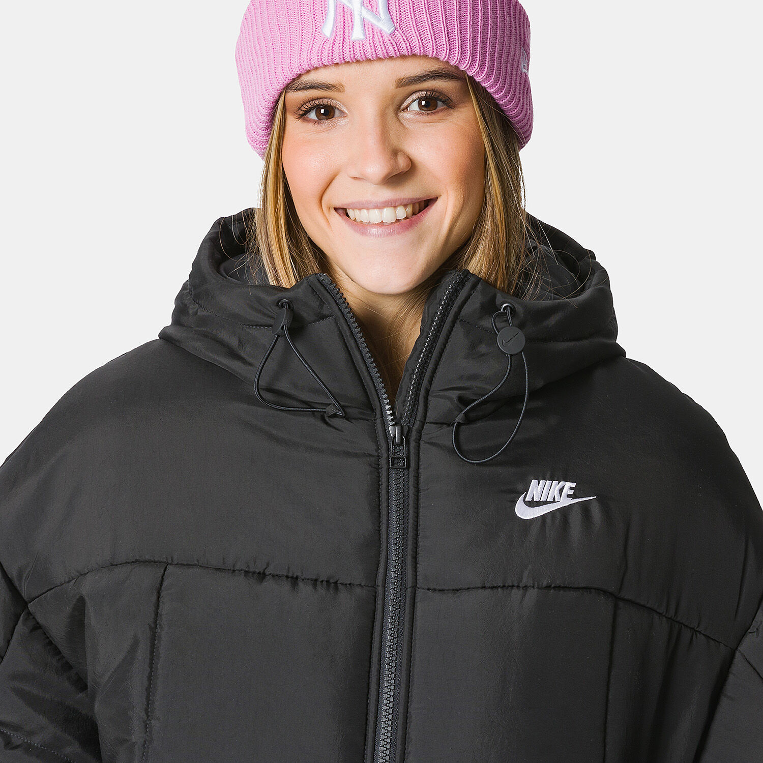 Giacca Nike Therma FIT Essentials nera e bianca AW LAB