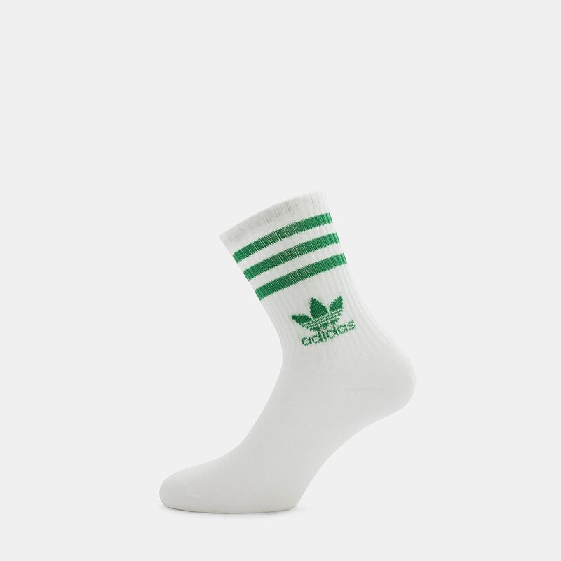 adidas Mid Cut Socks (3 pairs), white/green