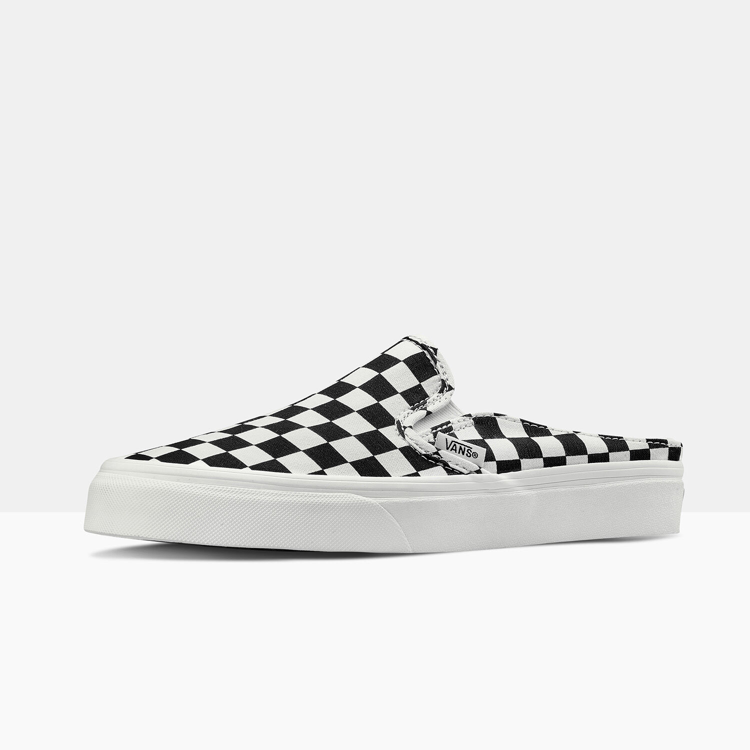 VANS MULE CHECKERBOARD CLASSIC SLIP ON BLACK AND WHITE AW LAB