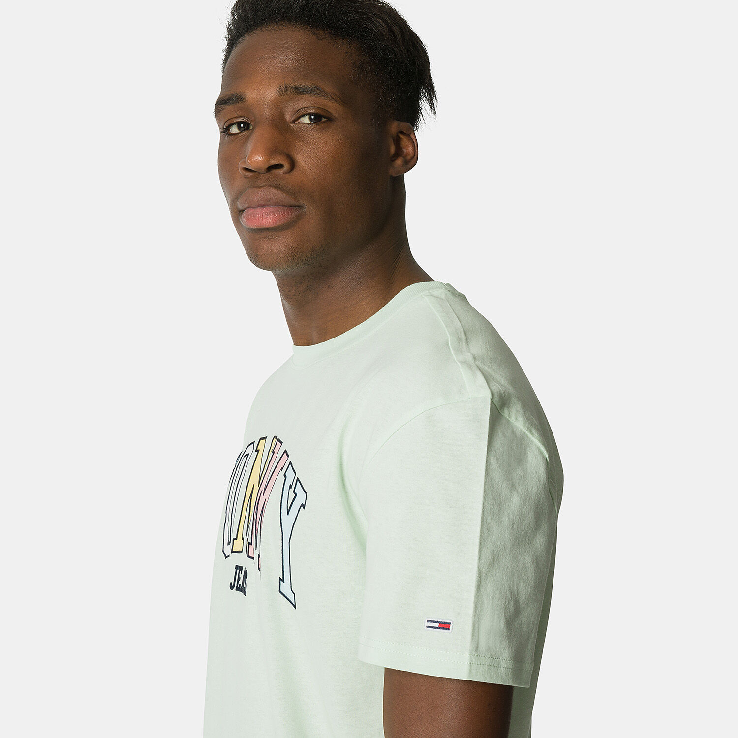 Tommy Jeans College Pop T shirt green and multicolor AW LAB