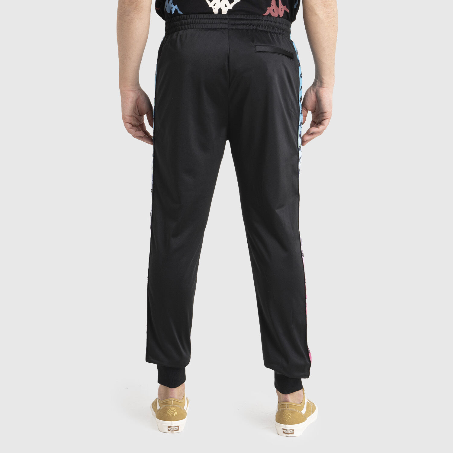Kappa 222 Banda Rastoria Degrade pants black fuchsia and light