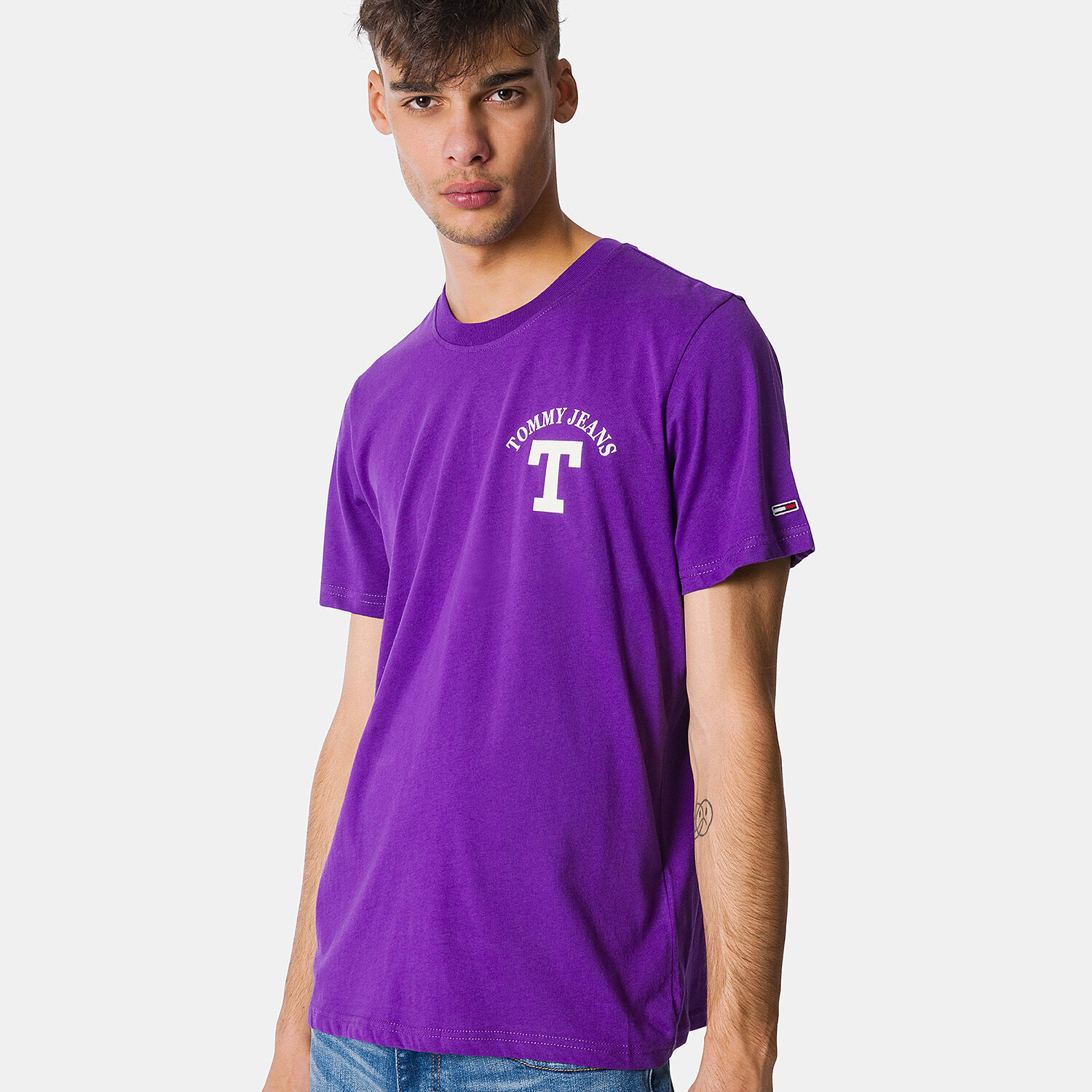 Purple tommy hilfiger t shirt cheap