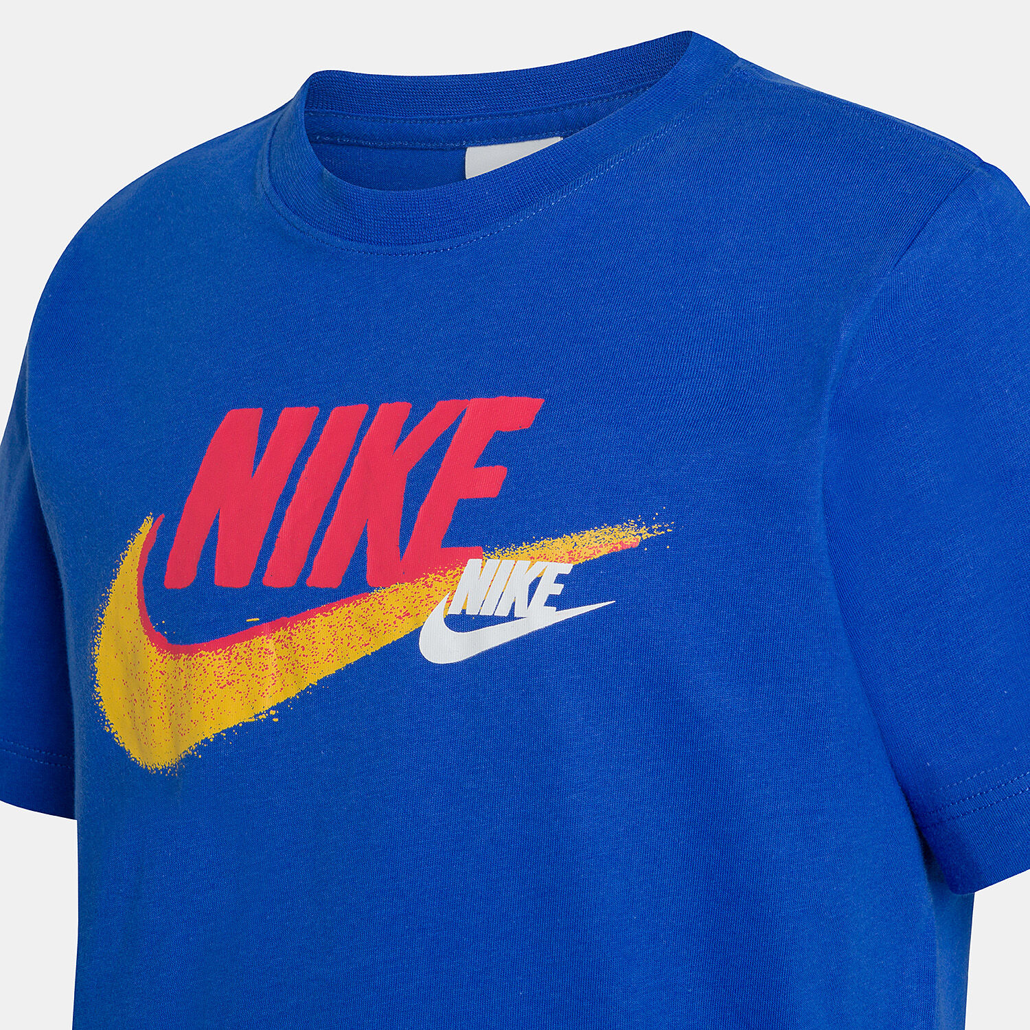 Navy blue and shop orange nike shirt