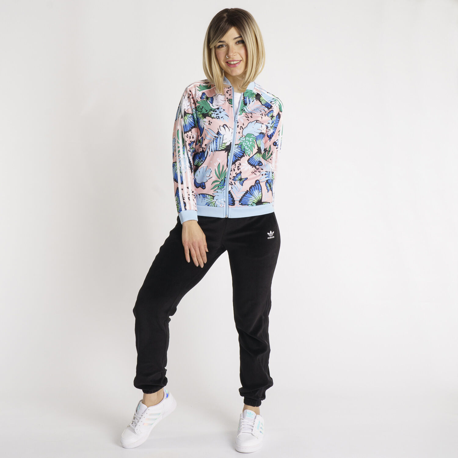 Adidas flower print online jacket