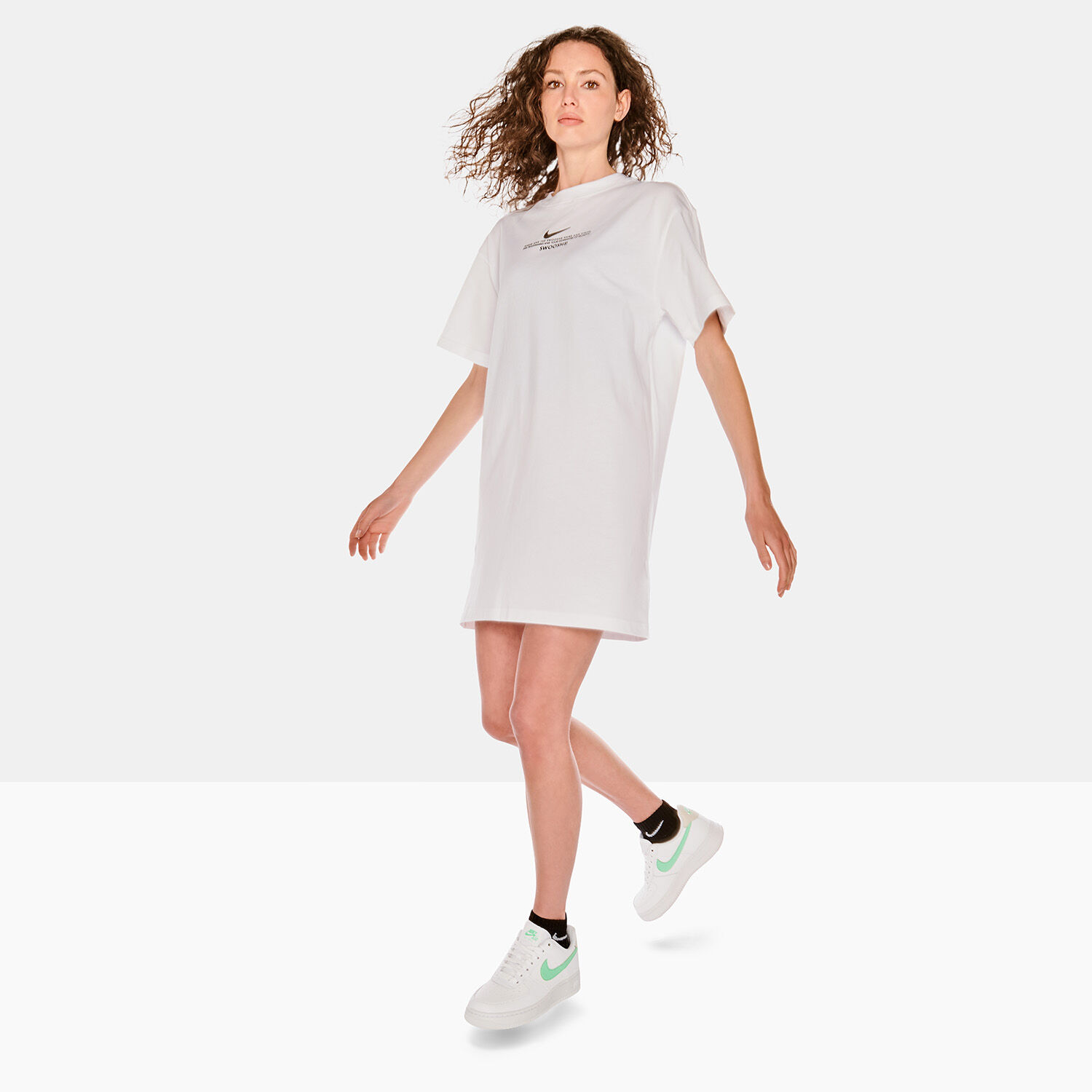 NIKE Sportswear Swoosh dress white aw lab