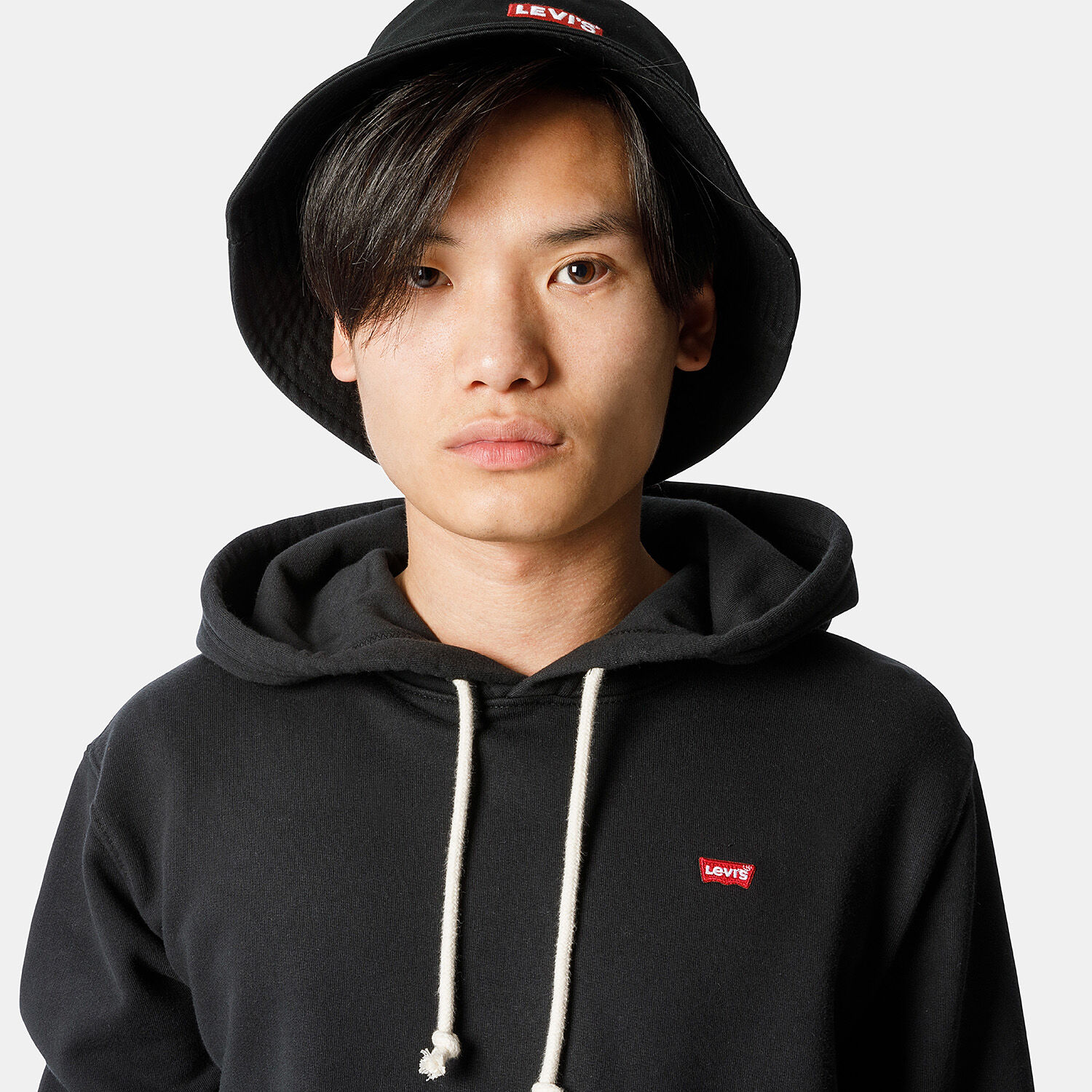 Levis hoodie black red hot sale