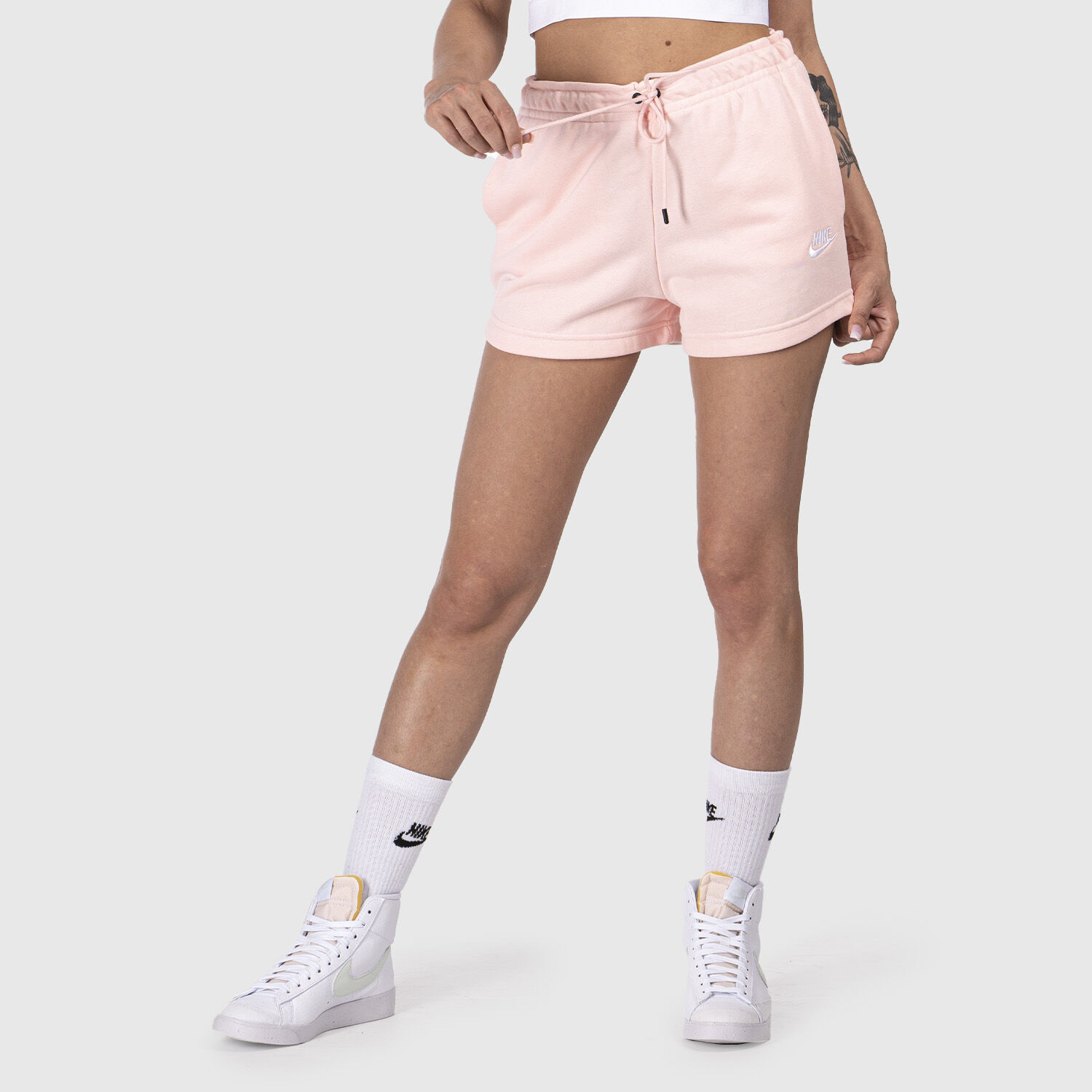 Nike Sportswear Essential Shorts pink and white AW LAB