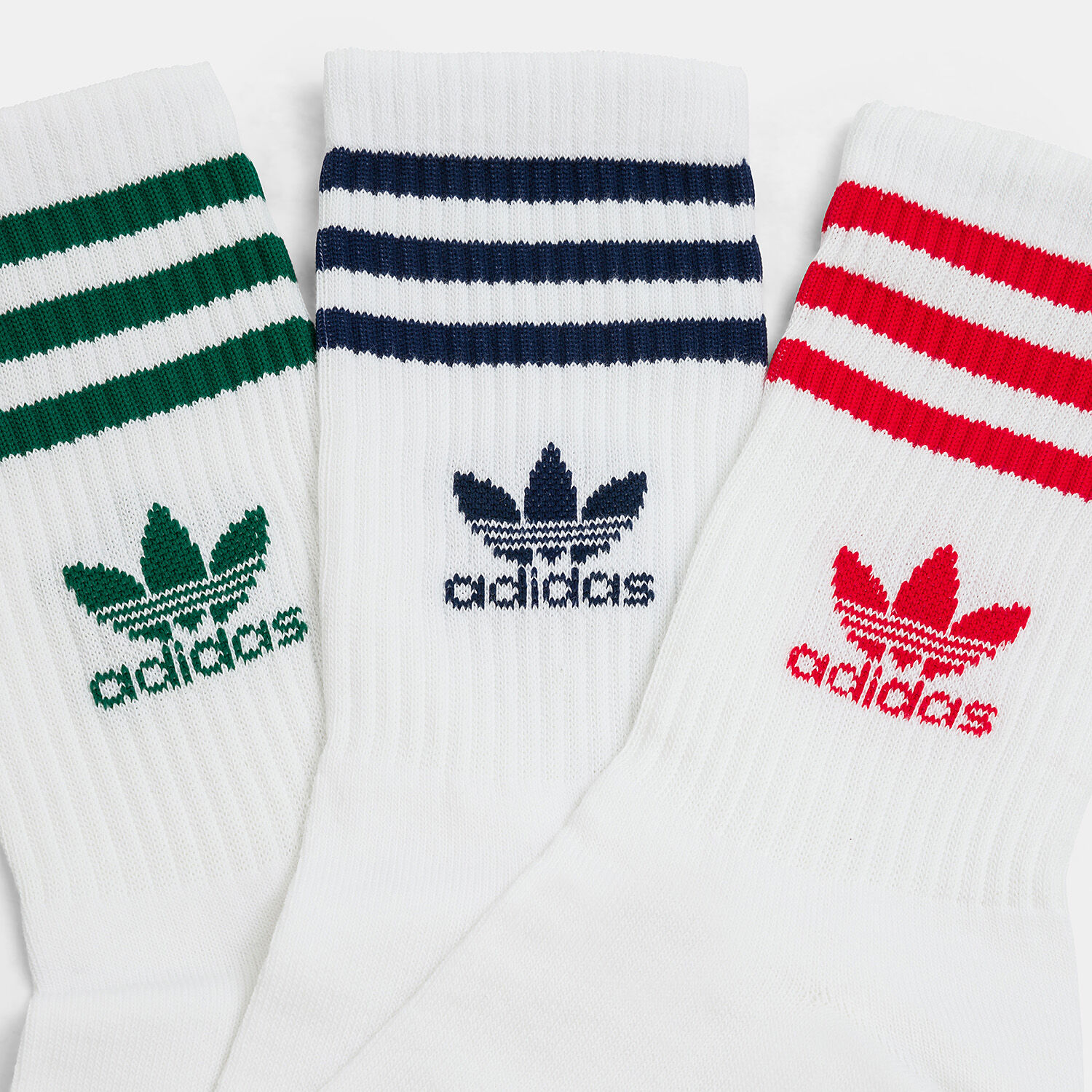 Socks adidas Mid Cut 3 pk dark blue black and green AW LAB