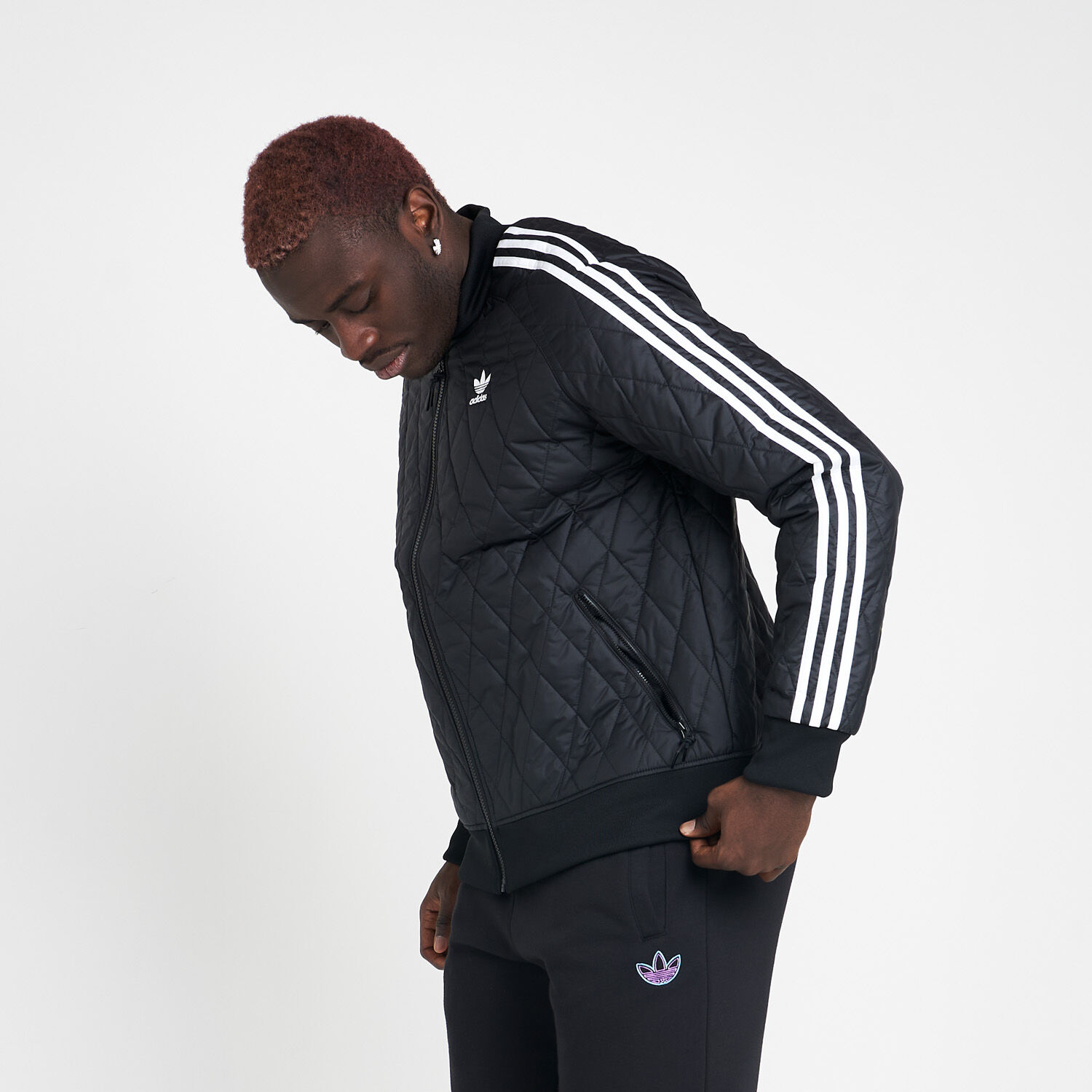 Adidas quilted on sale sst jacket