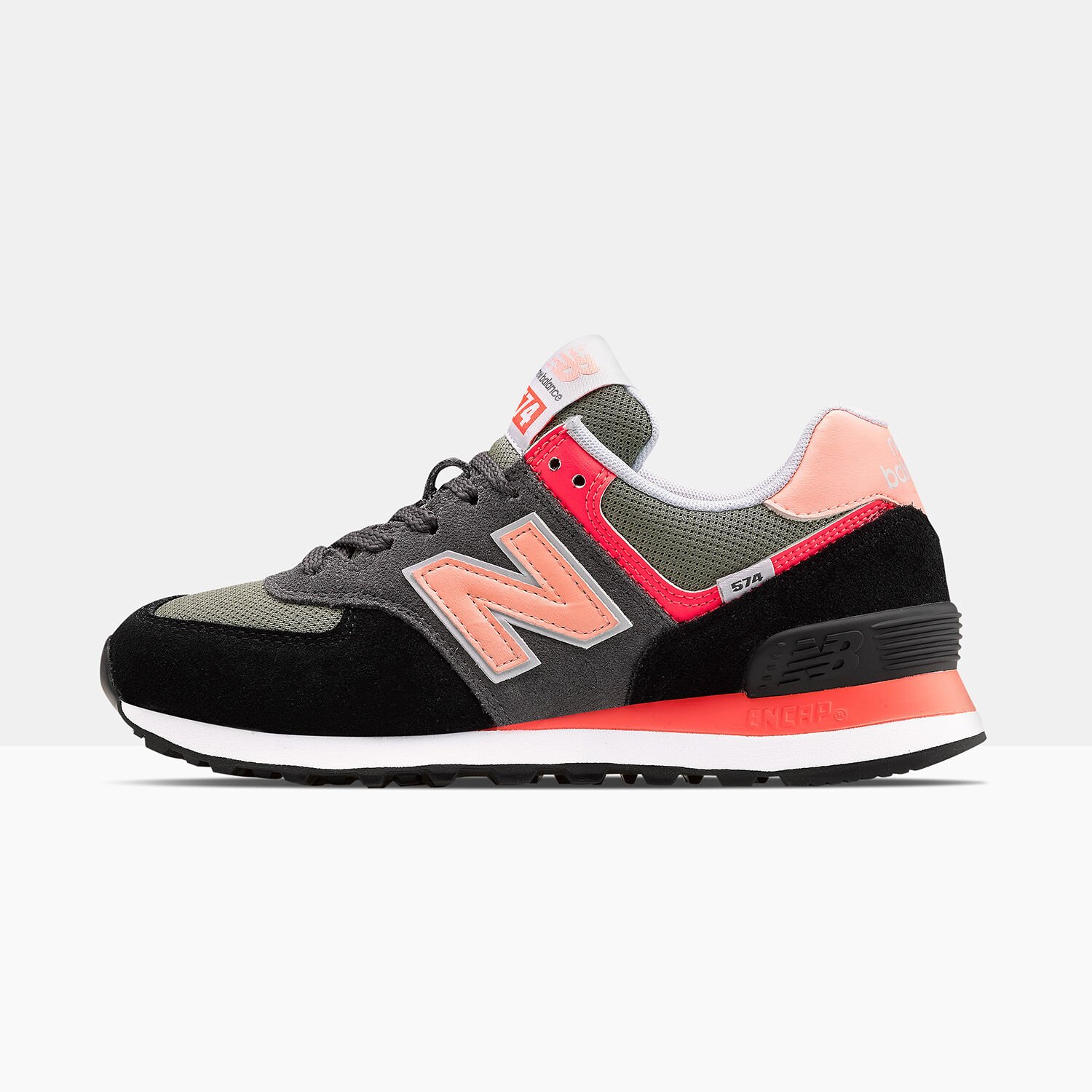 New balance 574 grigio arancio on sale