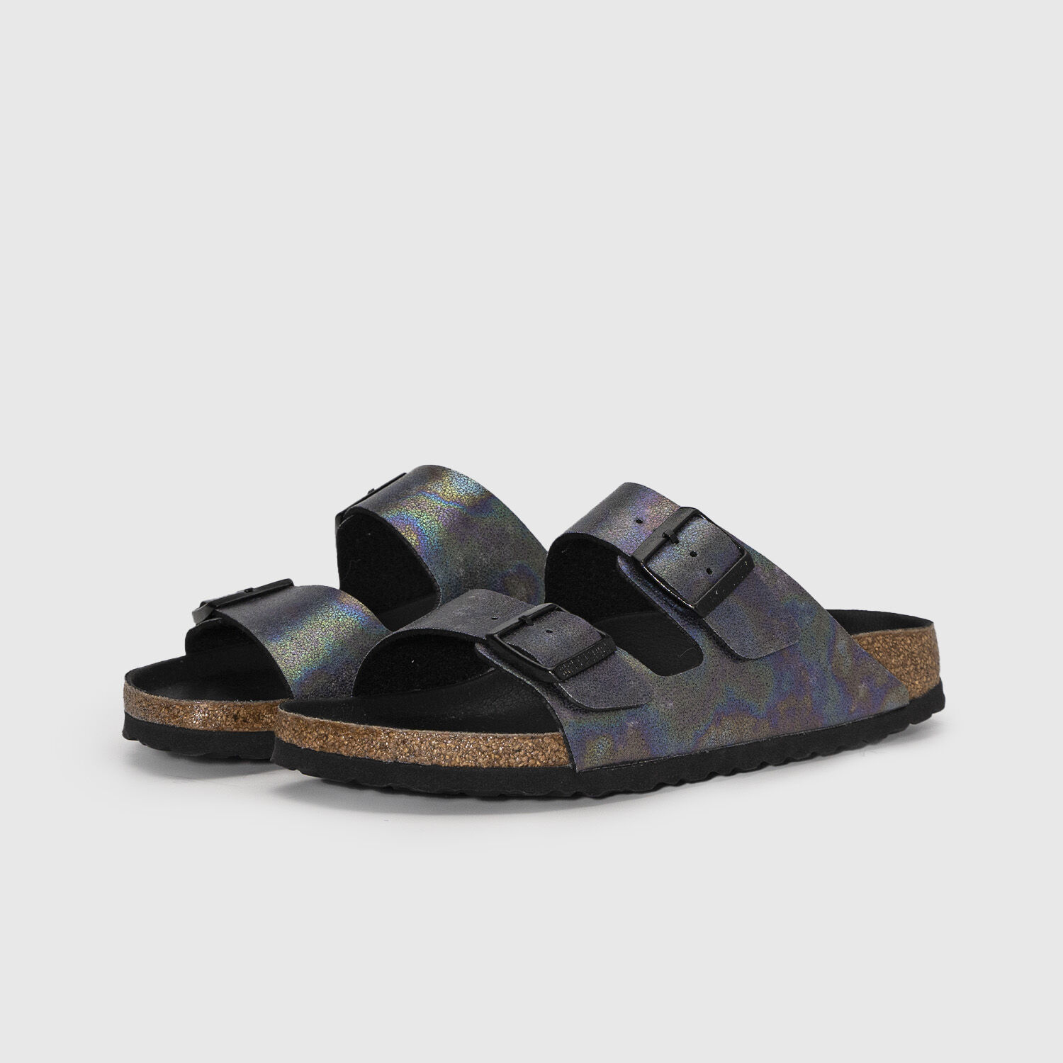 Birkenstock arizona spotted outlet metallic black