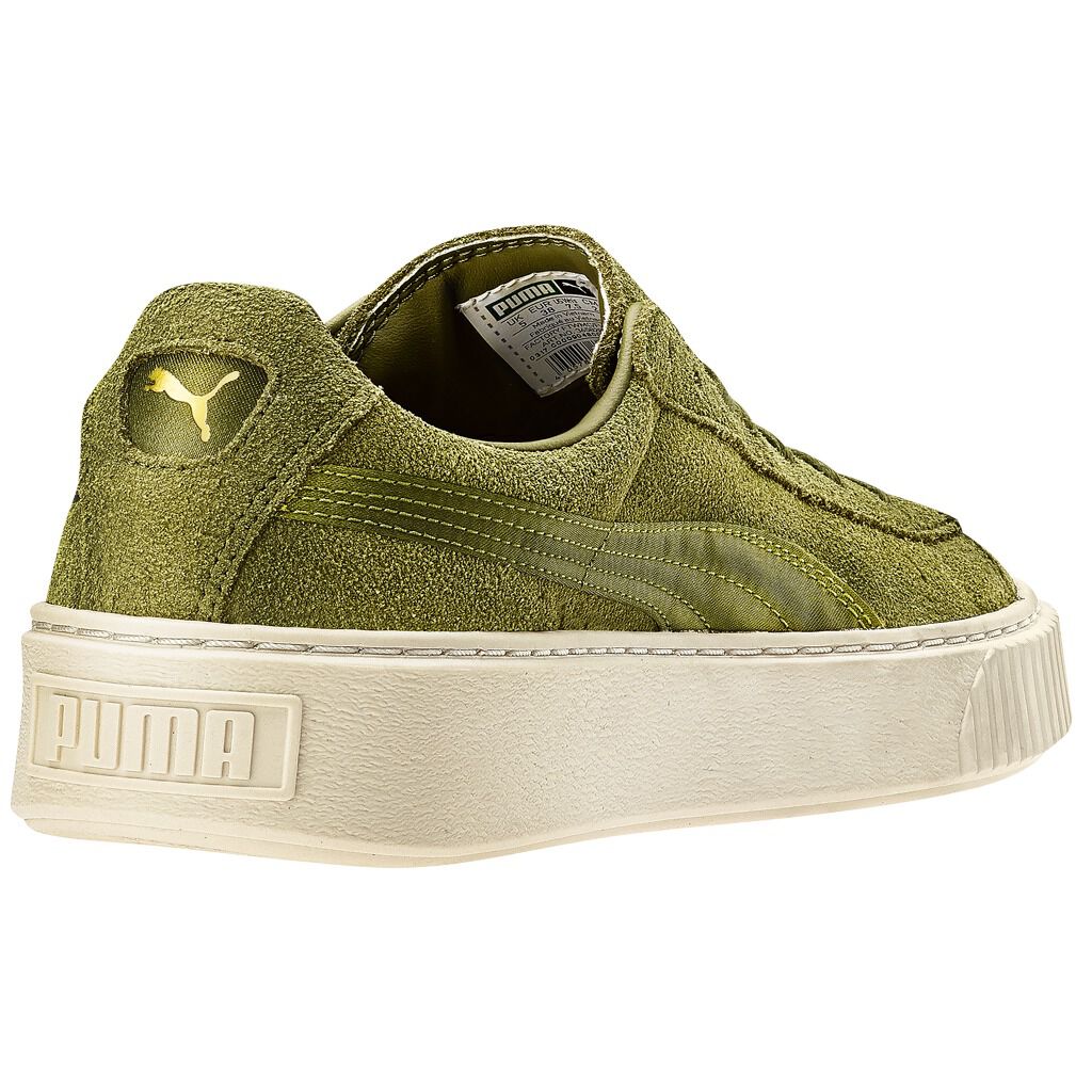 Puma suede clearance platform olive green