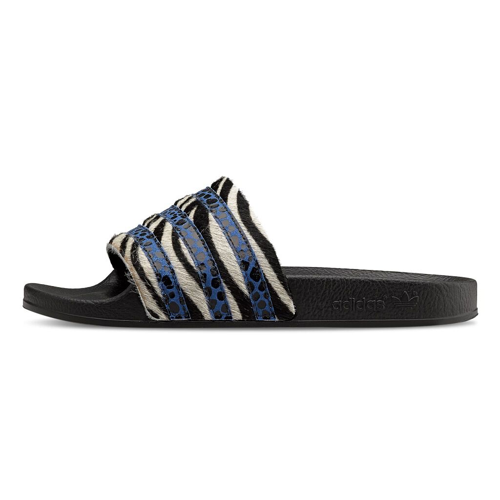 Adidas Adilette black and blue slides AW LAB