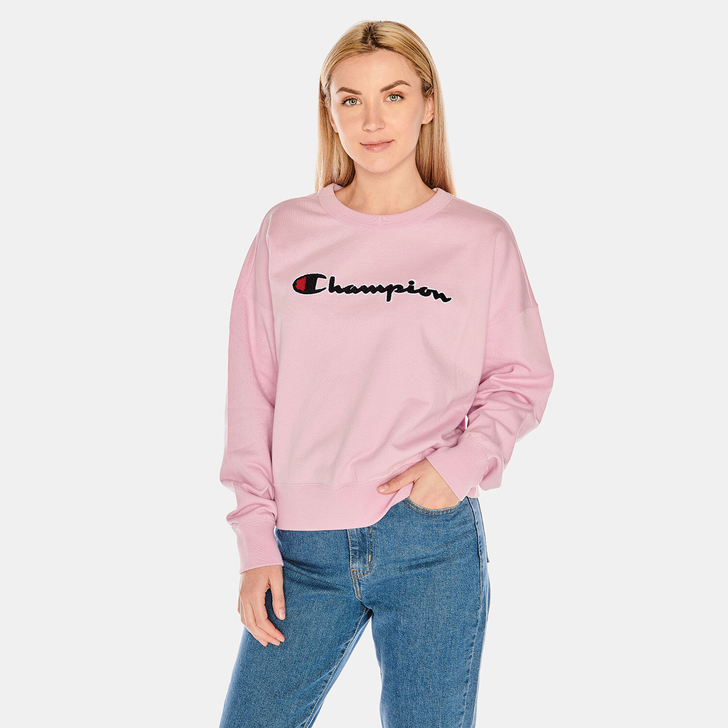Champion Rochester Crew pink sweatshirt AW LAB