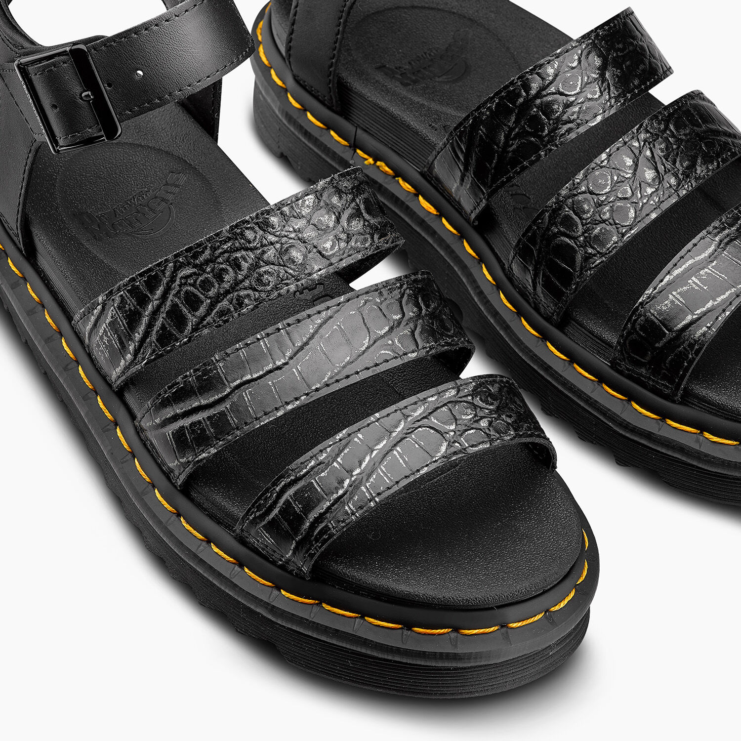 Dr. Marten s Blaire Sandals In Schwarz black and yellow AW LAB