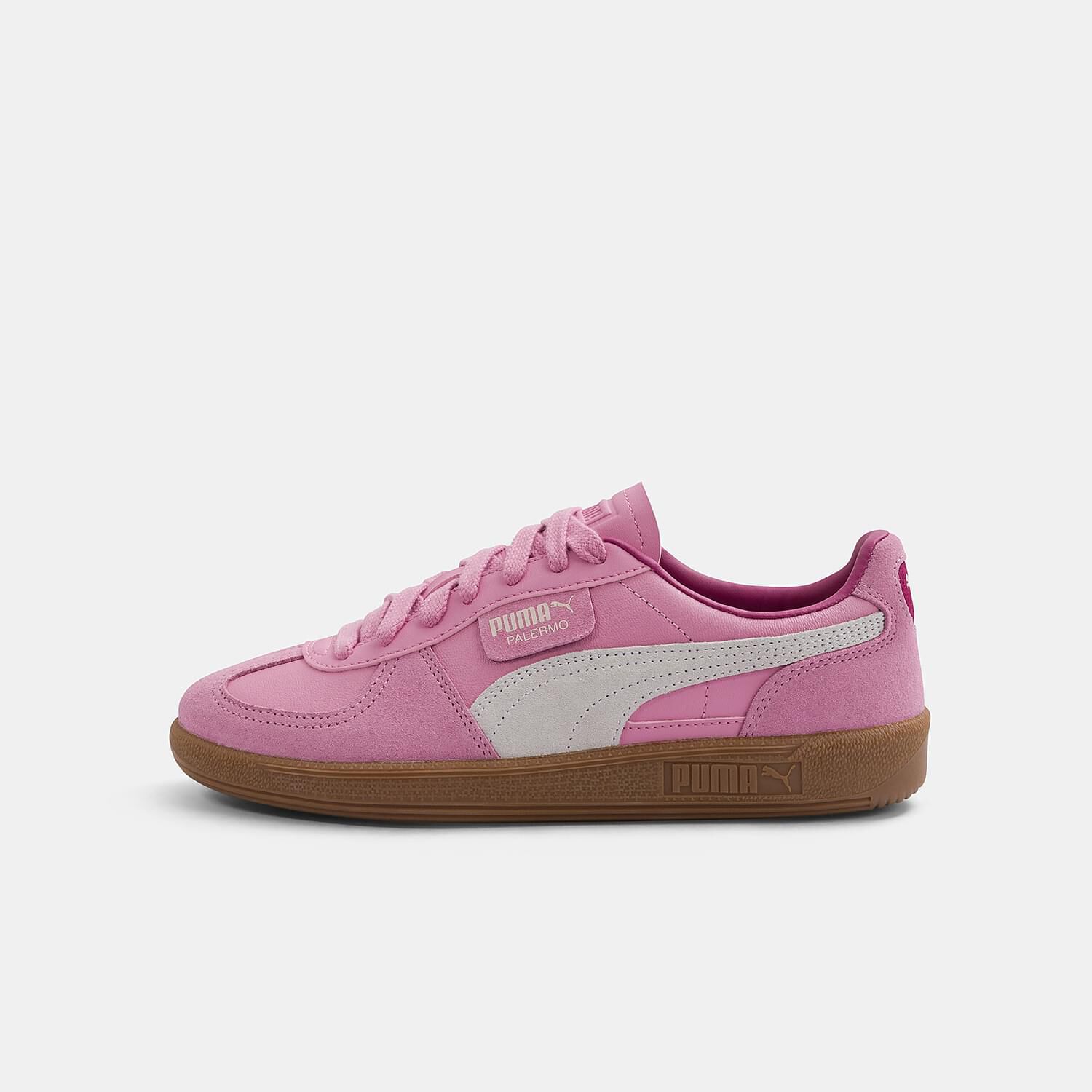 Pink white and brown Puma Palermo Lth Aperitiv SMU AW LAB