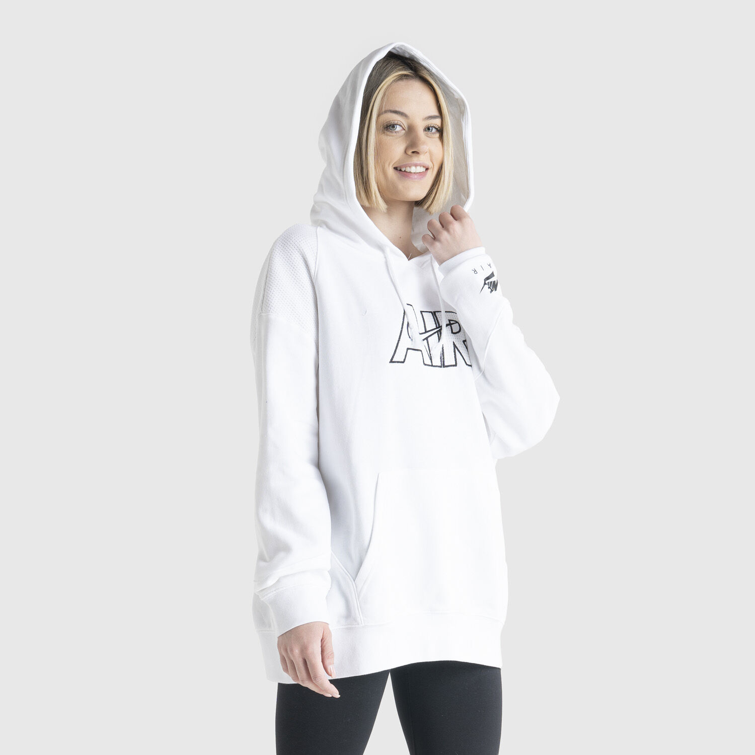 Nike air hoodie discount black and white