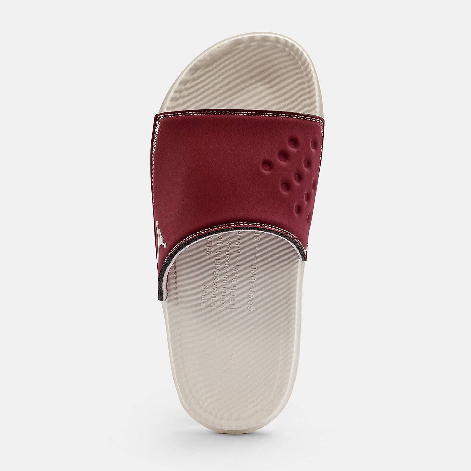 Jordan Play Slides red and white AW LAB