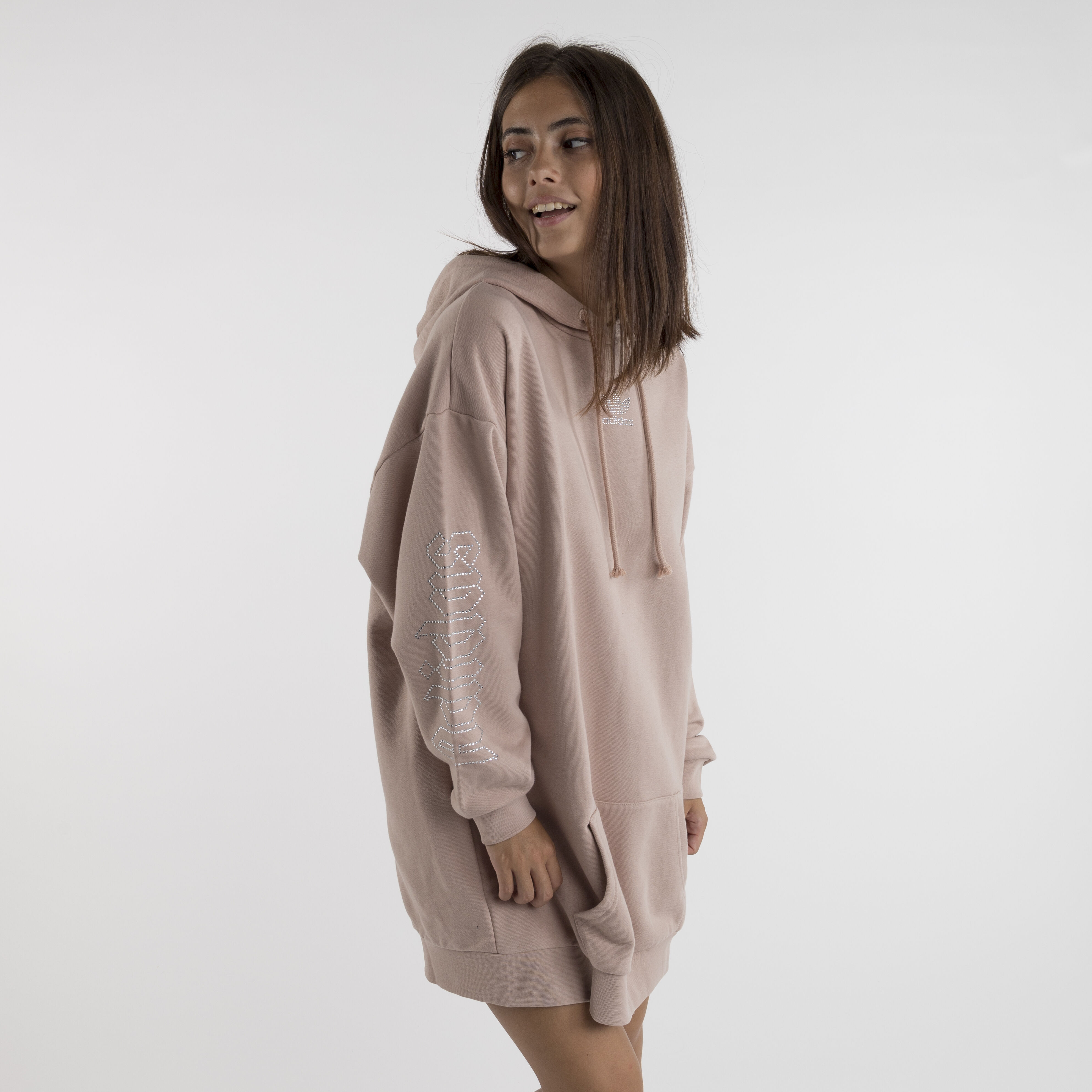 Beige shop hoodie dress