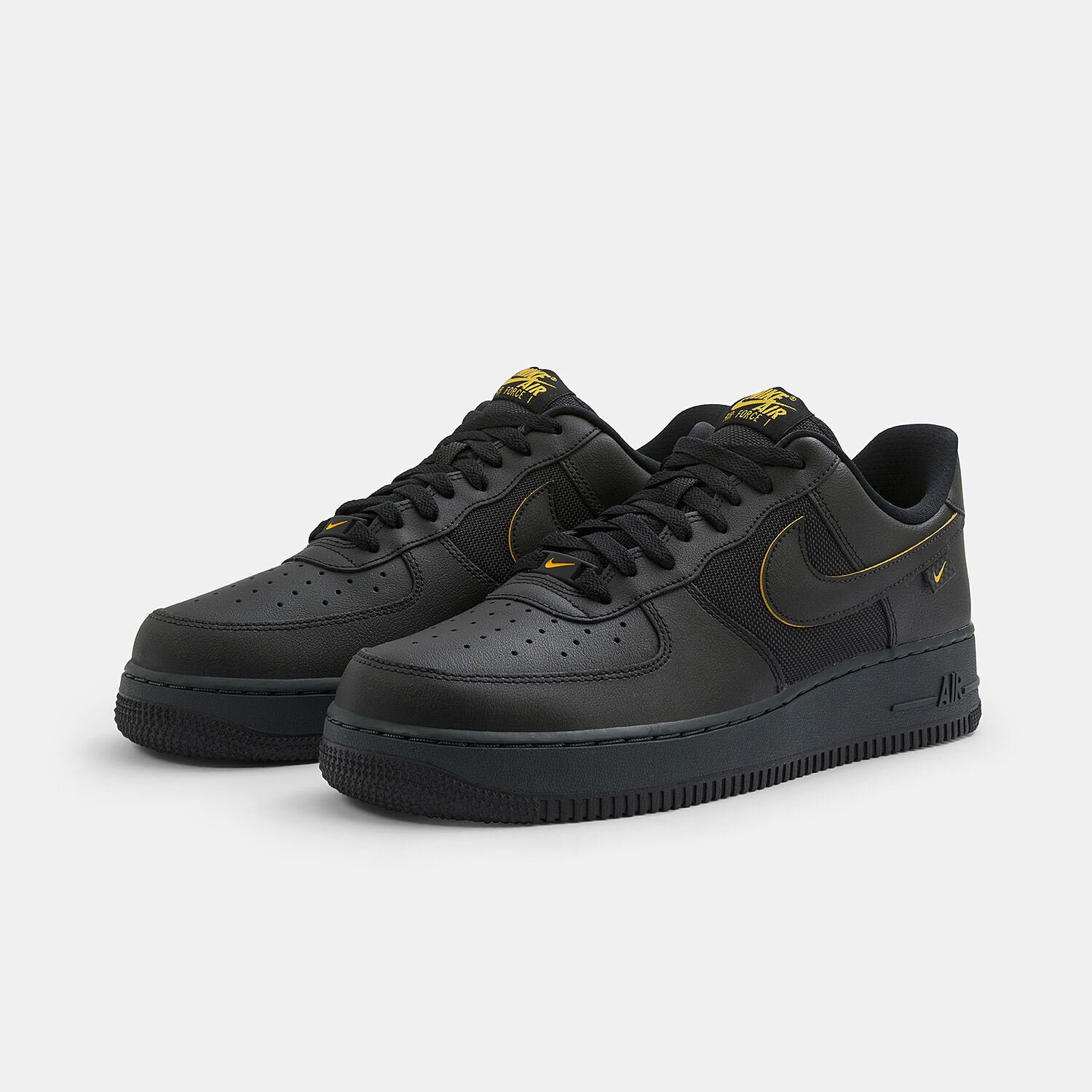Nike Air Force 1 07 Black and Yellow AW LAB